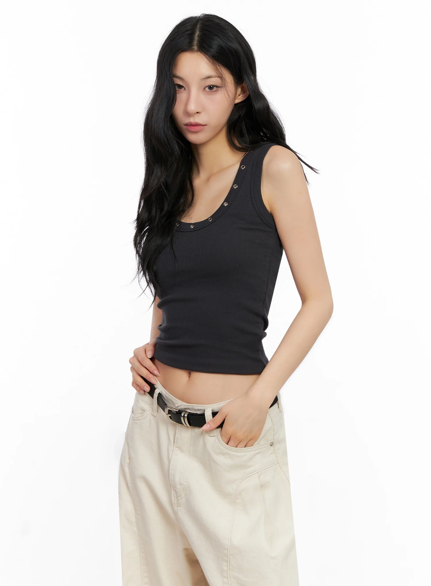 Edgy Eyelet Tank Top IG508 - Image 9