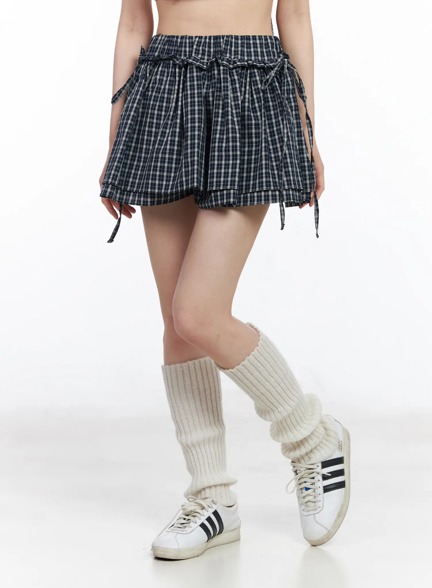 Elastic Waist Plaid Skirt CM519 - Image 2