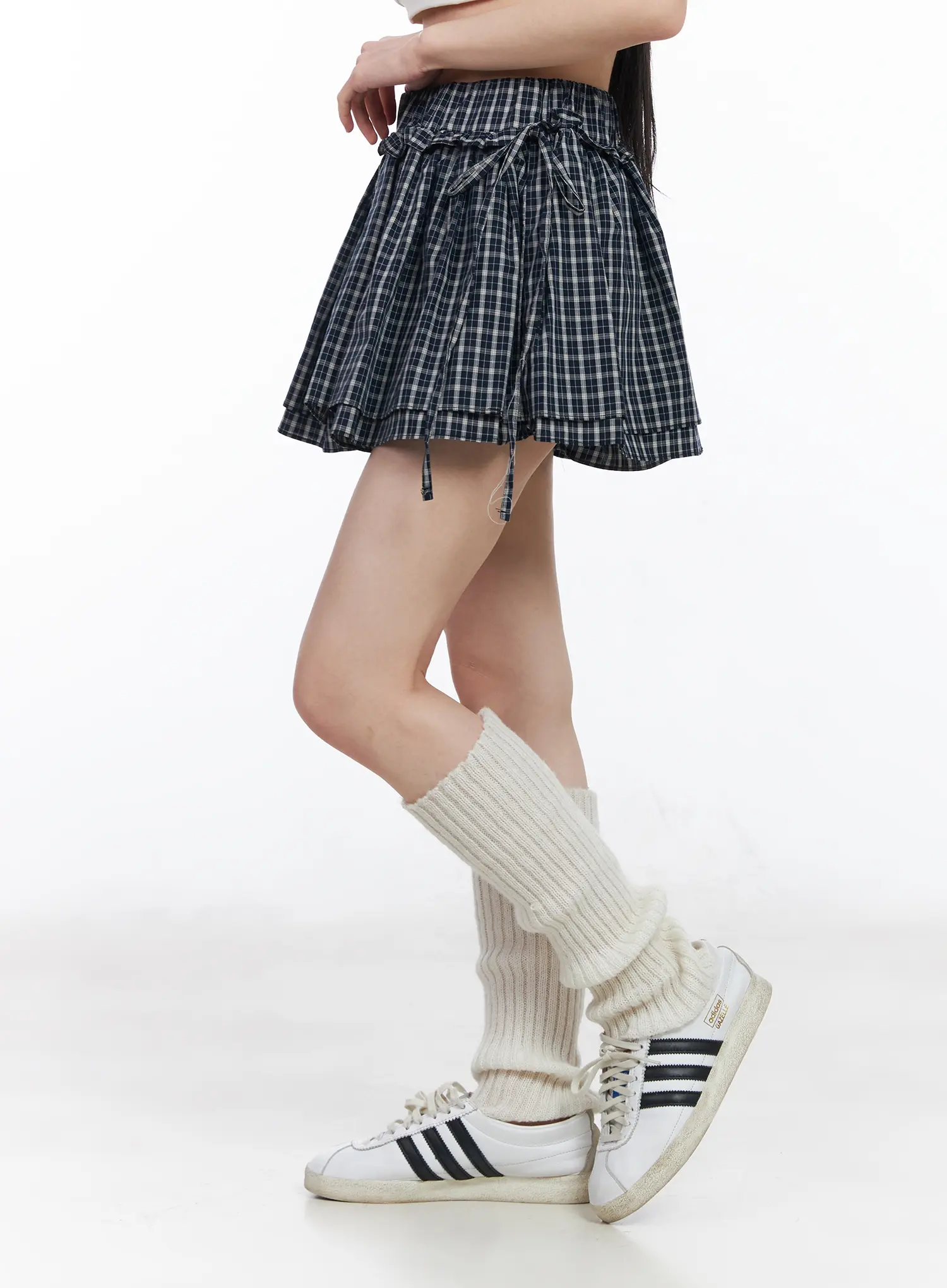 Elastic Waist Plaid Skirt CM519 - Image 3