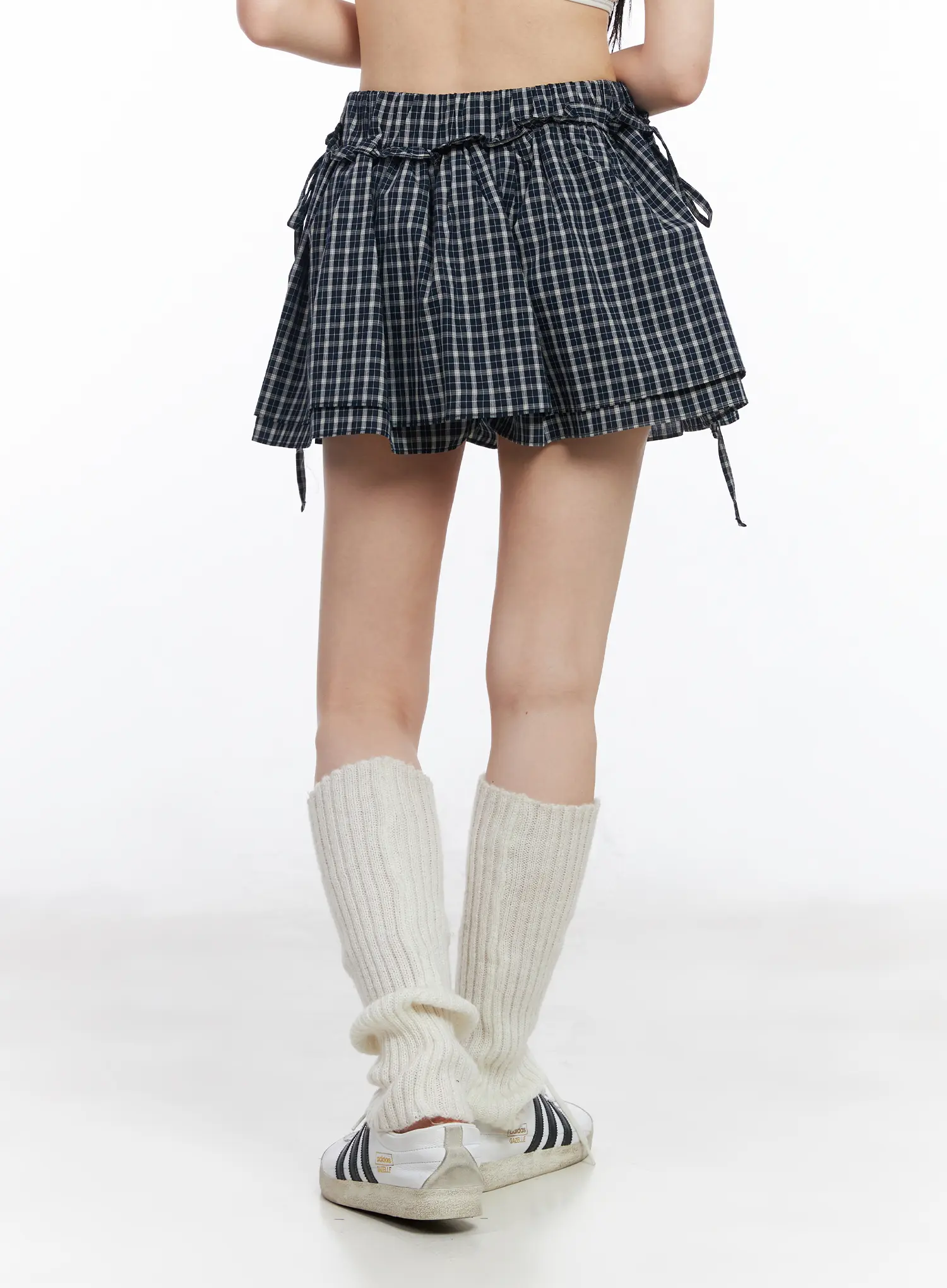 Elastic Waist Plaid Skirt CM519 - Image 4