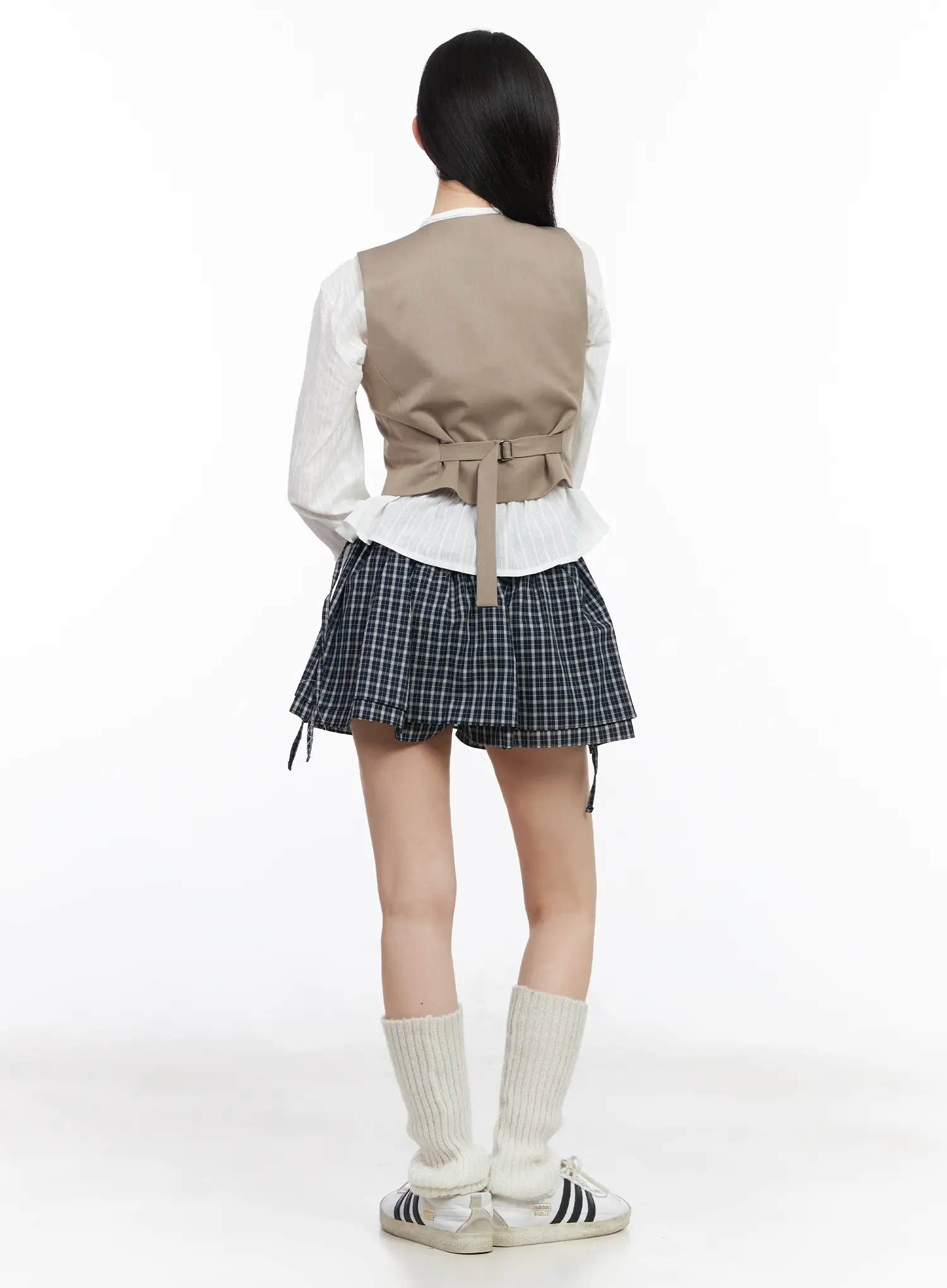 Elastic Waist Plaid Skirt CM519 - Image 7
