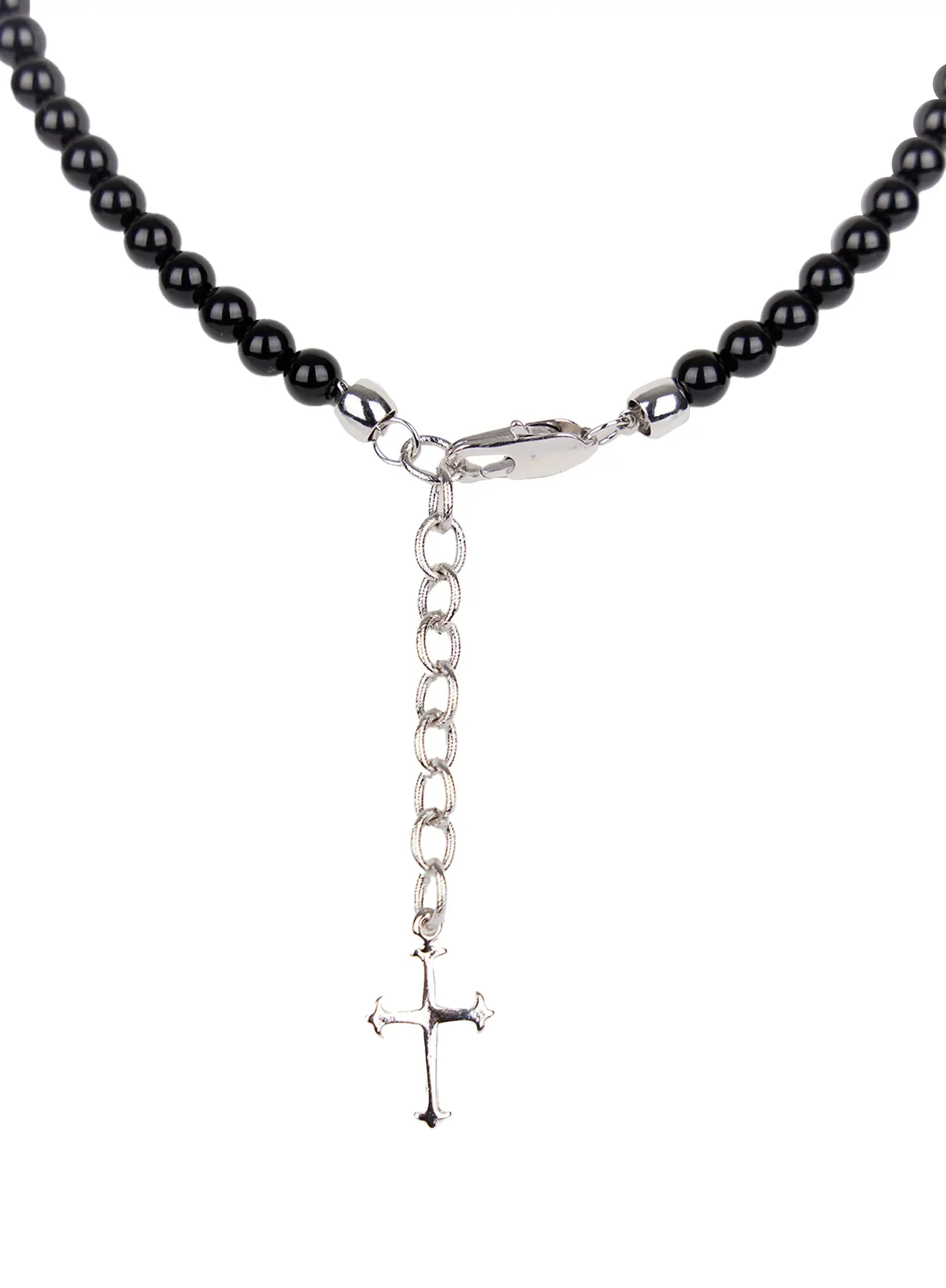 Elegant Beaded Pendant Necklace (Black) CN511 - Image 7