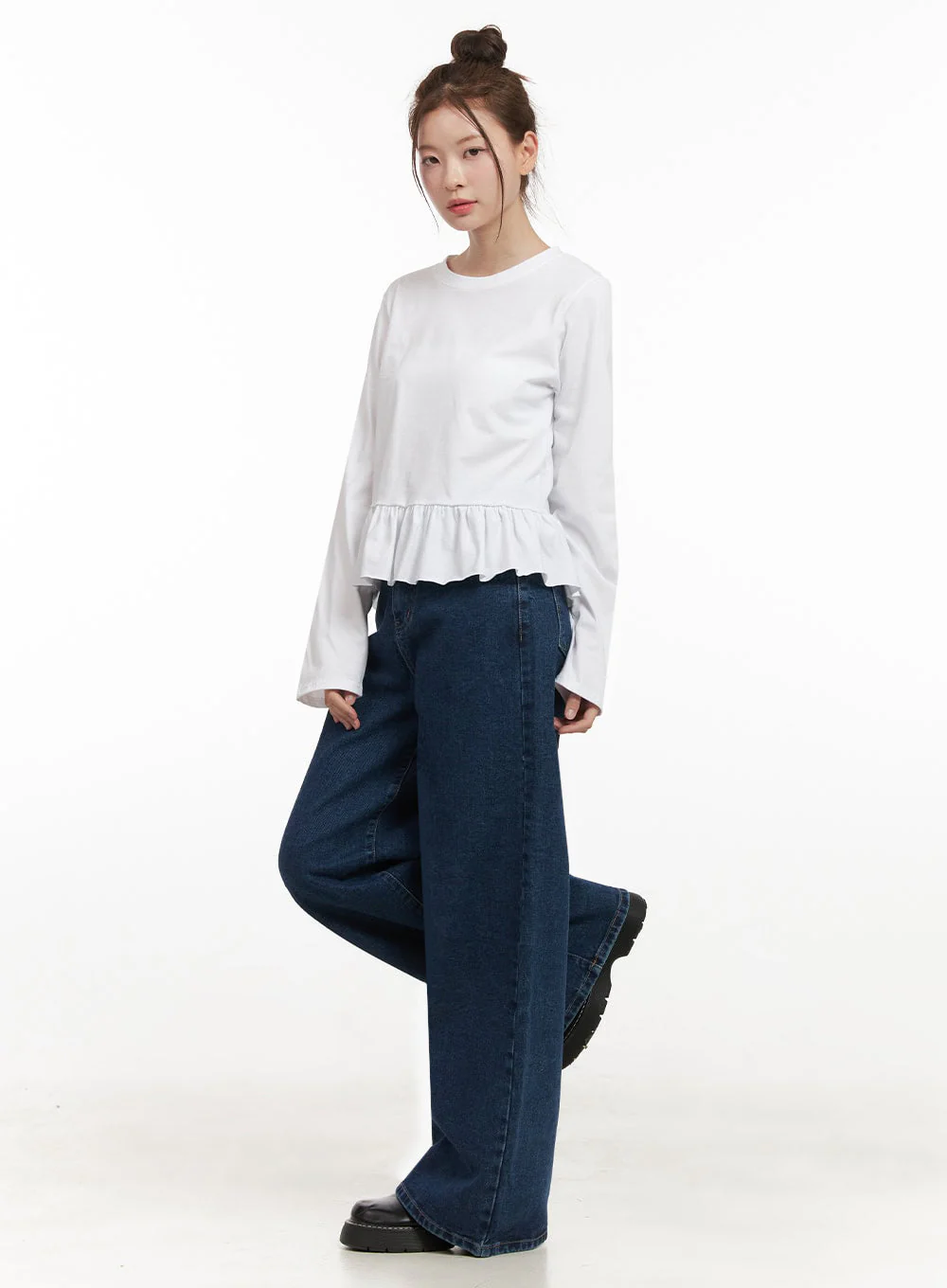 Elegant Frill Long-Sleeve Top IJ530 - Image 10
