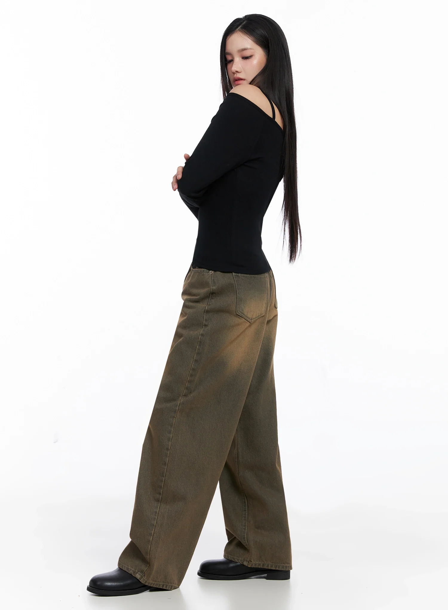 Elegant Long Sleeve Off-Shoulder Top IS525 - Image 8
