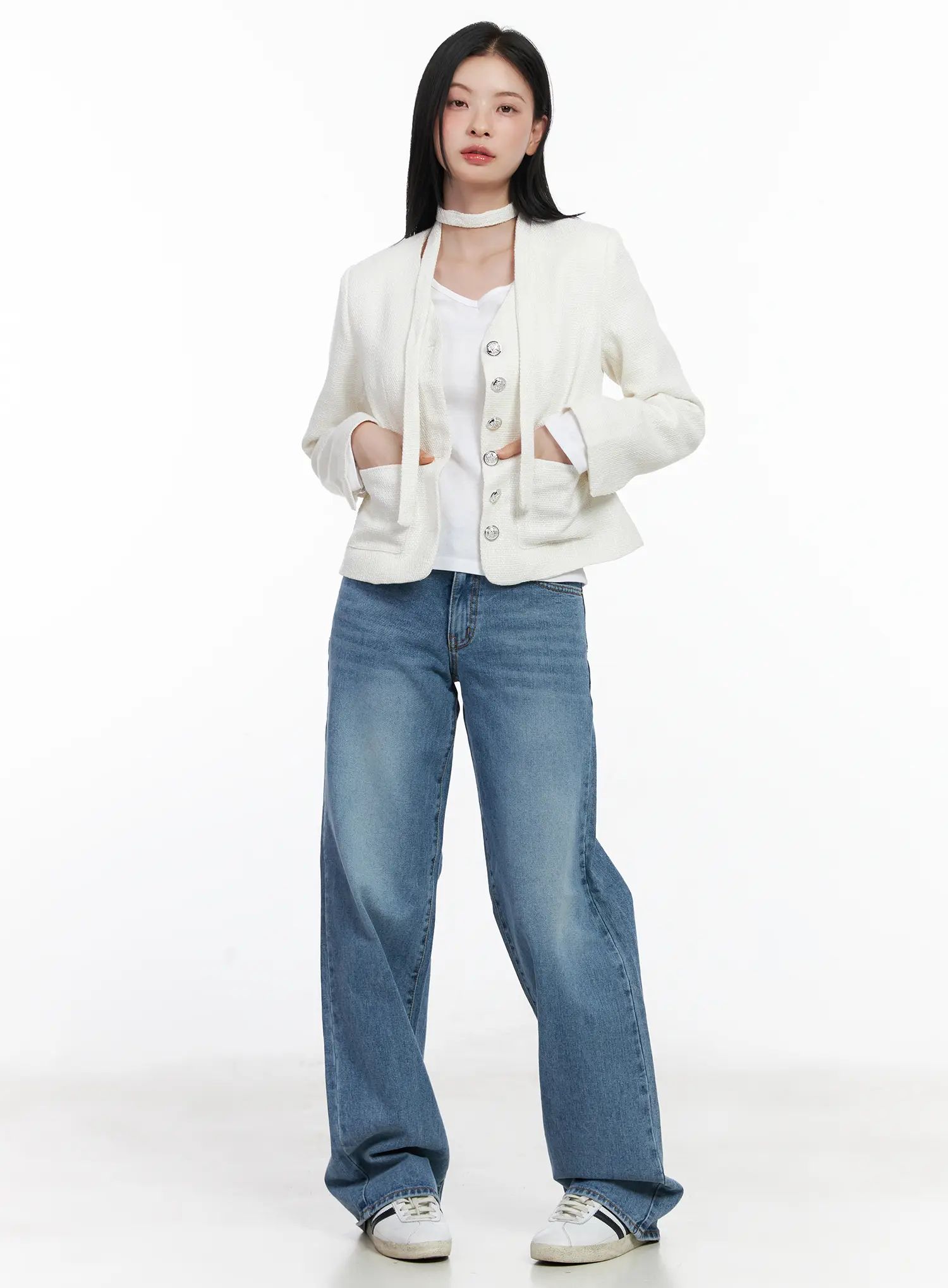 Elegant Scarf and Blazer Set CJ519 - Image 3