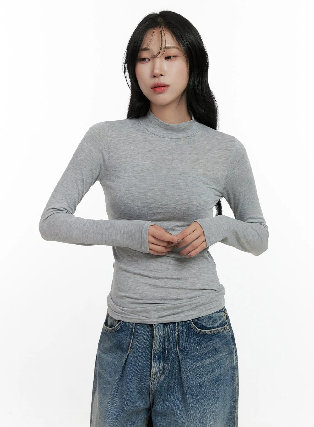 Elegant Solid Long Sleeve Tee CN408 - Image 4