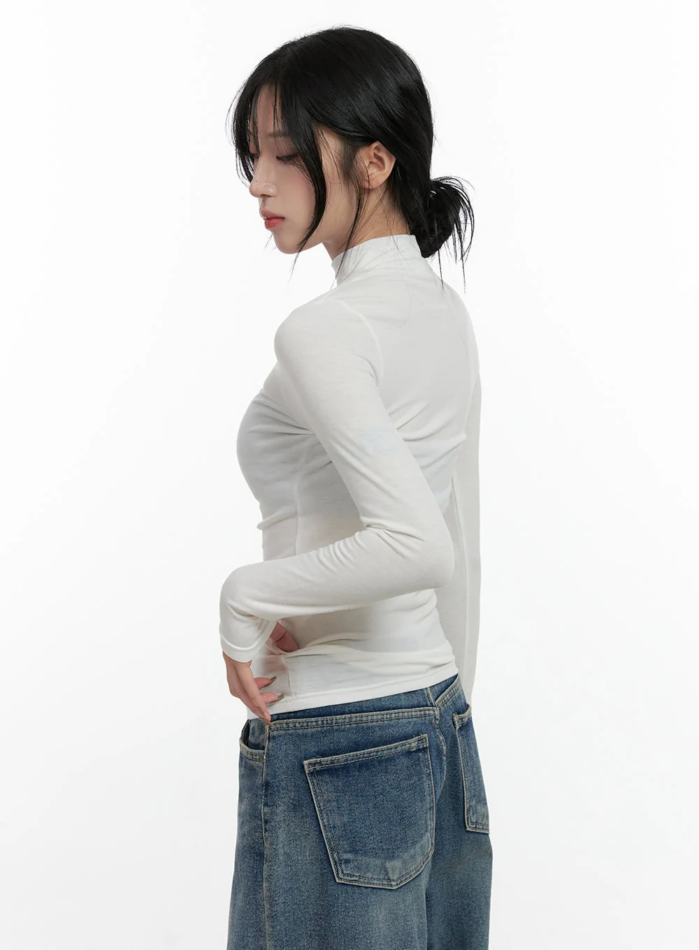 Elegant Solid Long Sleeve Tee CN408 - Image 5