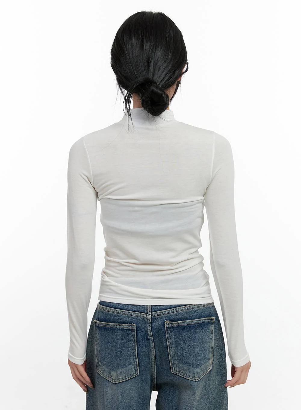 Elegant Solid Long Sleeve Tee CN408 - Image 7