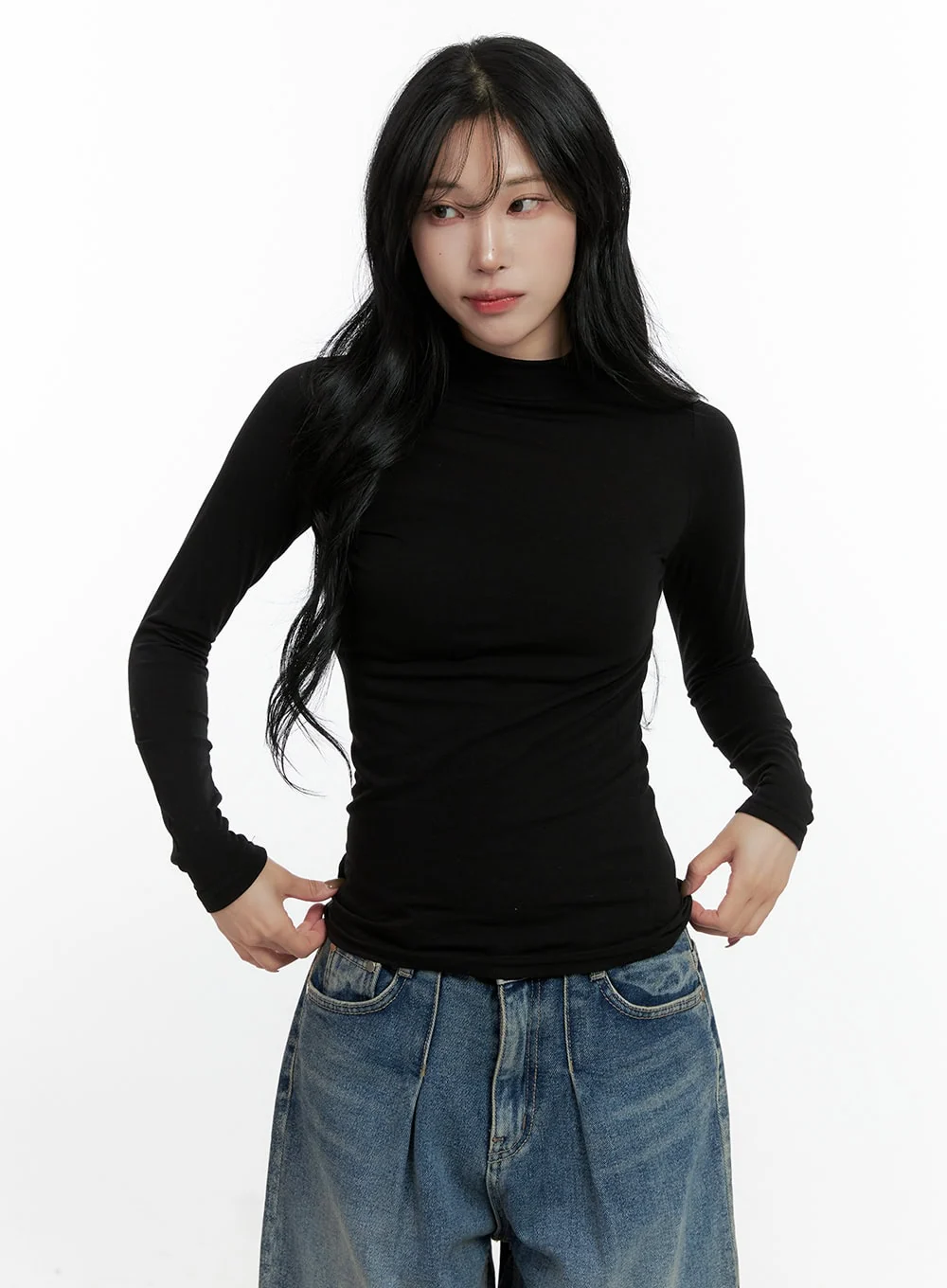 Elegant Solid Long Sleeve Tee CN408 - Image 9
