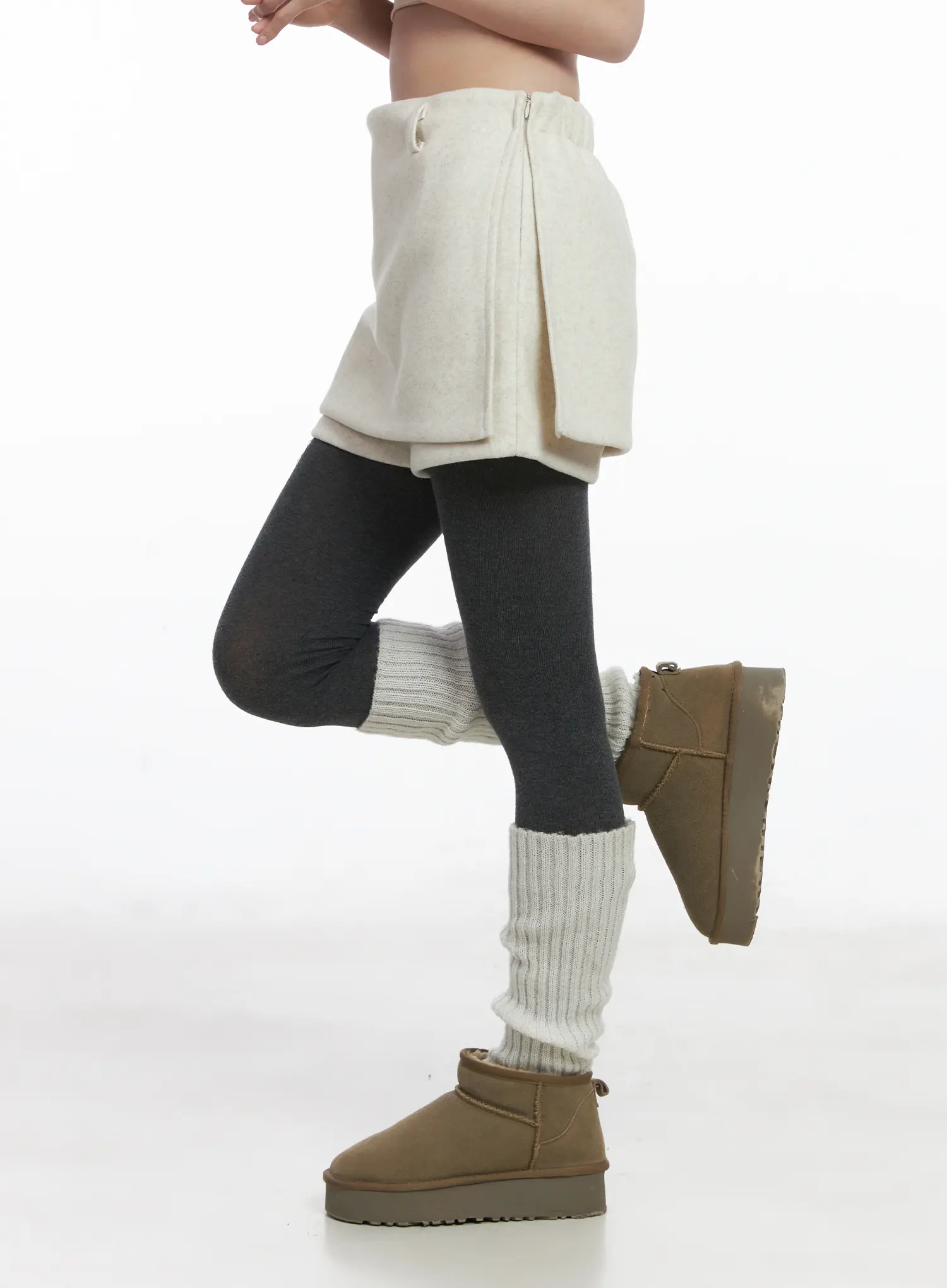 Elegant Wool Mini Skort CJ506 - Image 3
