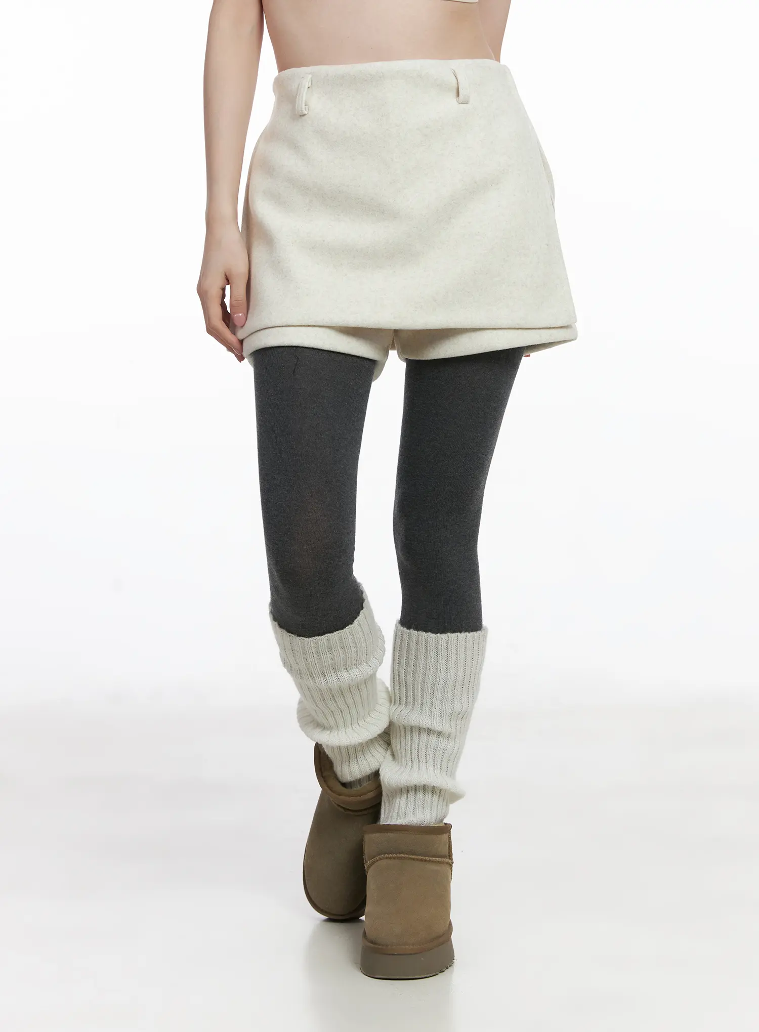 Elegant Wool Mini Skort CJ506 - Image 9