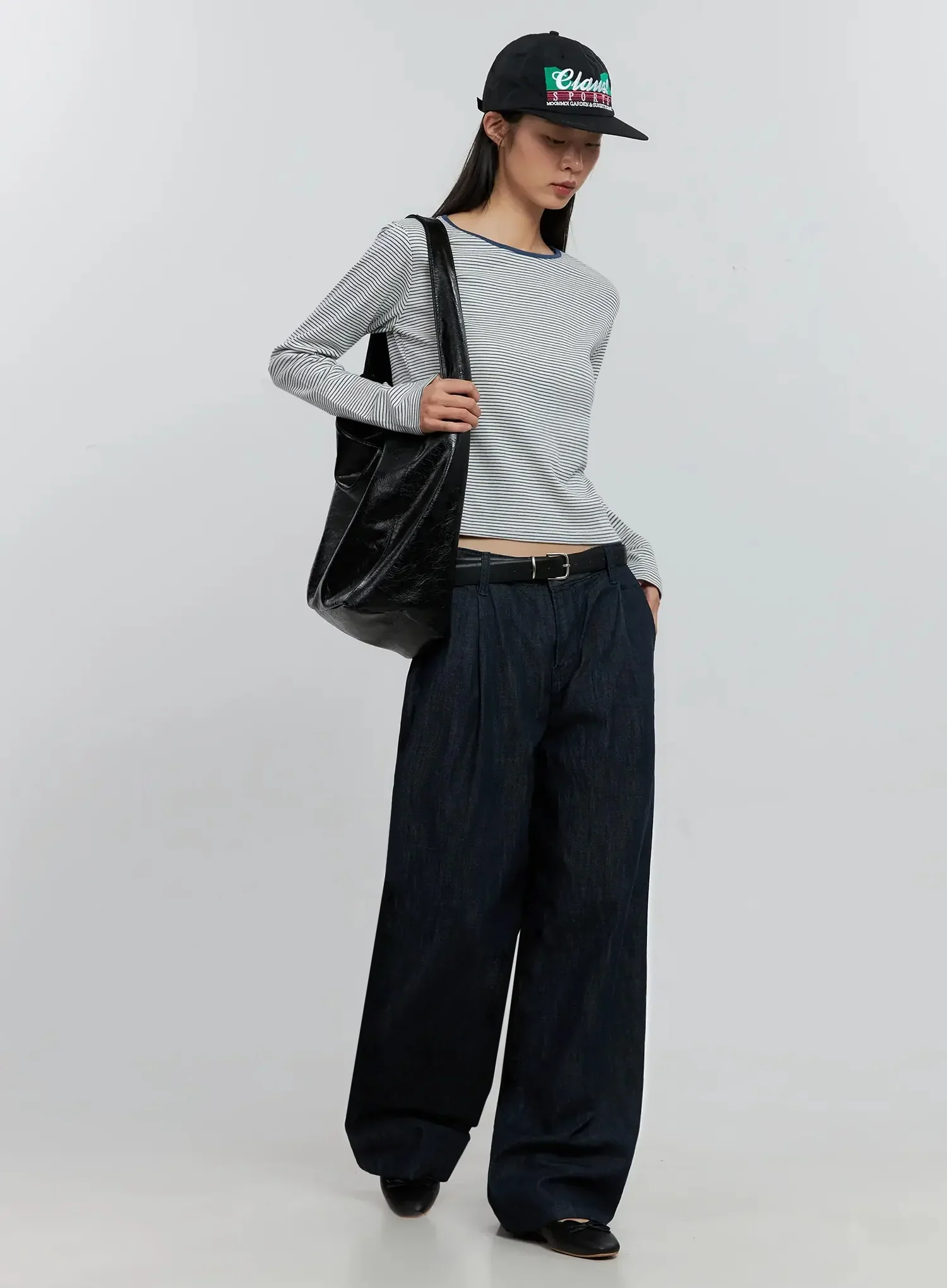 Elio Pintuck Wide-Leg Jeans IS516 - Image 13