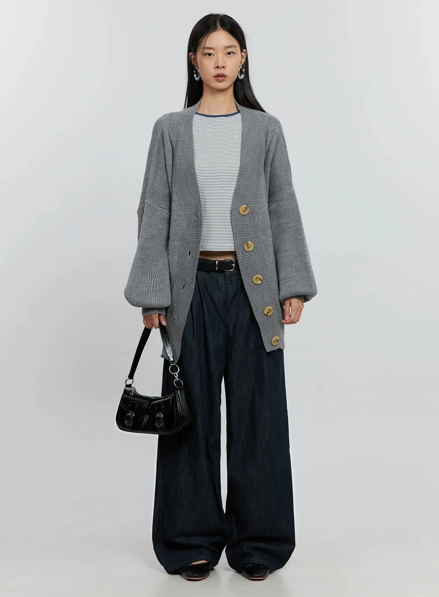 Elio Pintuck Wide-Leg Jeans IS516 - Image 15