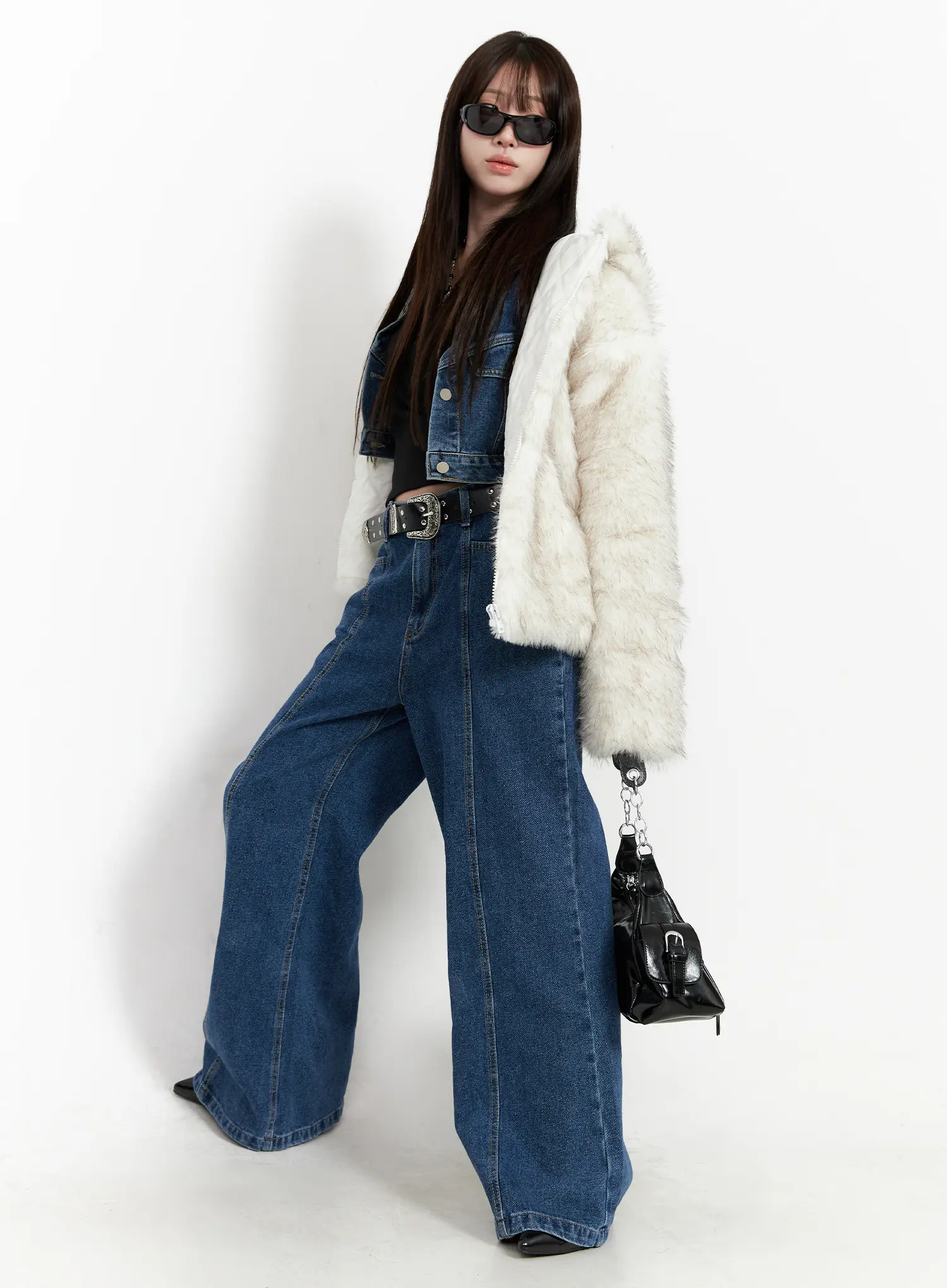 Eliza Seam Detail Relaxed Bootcut Jeans CO521 - Image 8