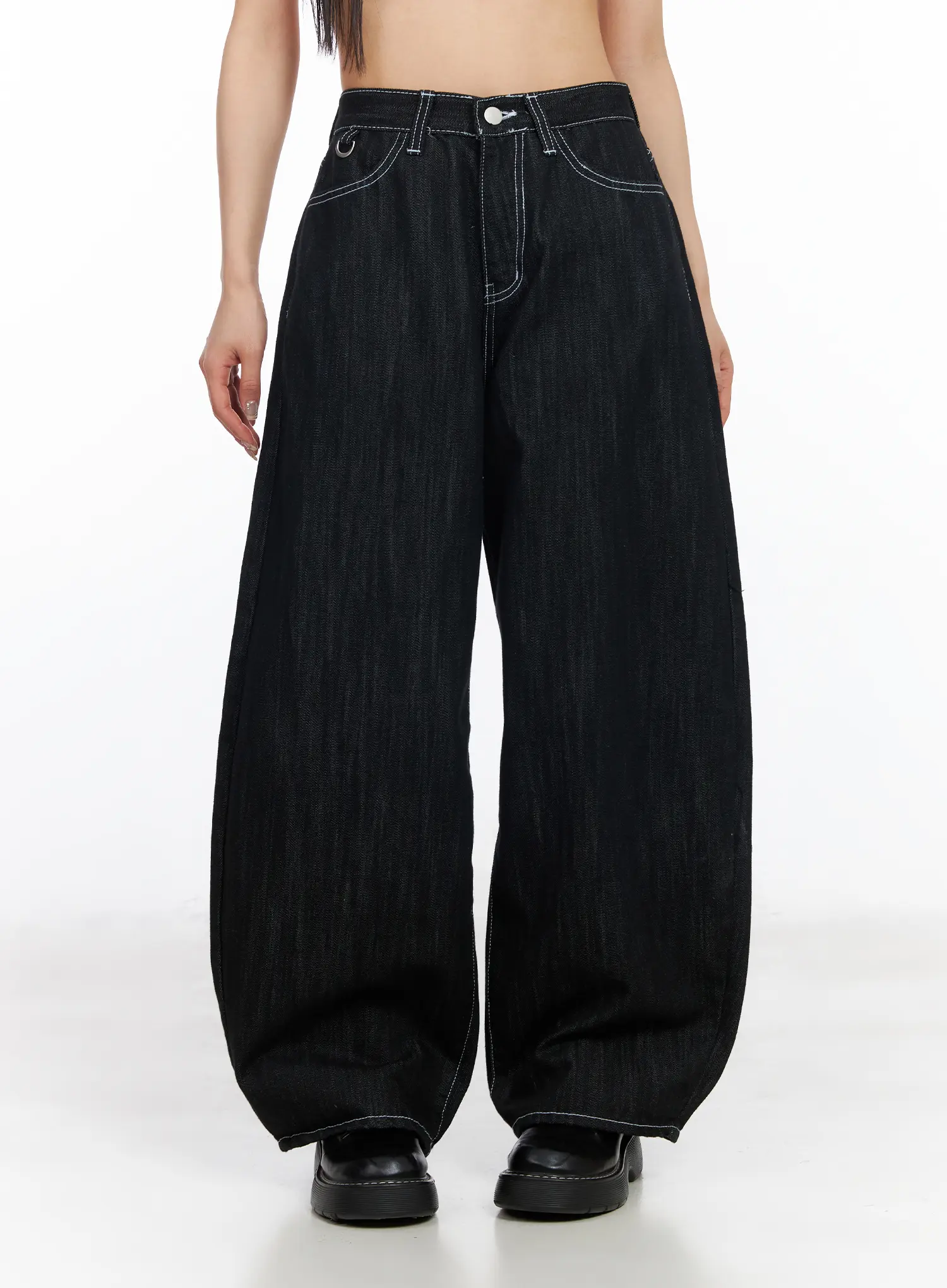 Elliot Stitched Wide Leg Jeans CF523 - Image 10