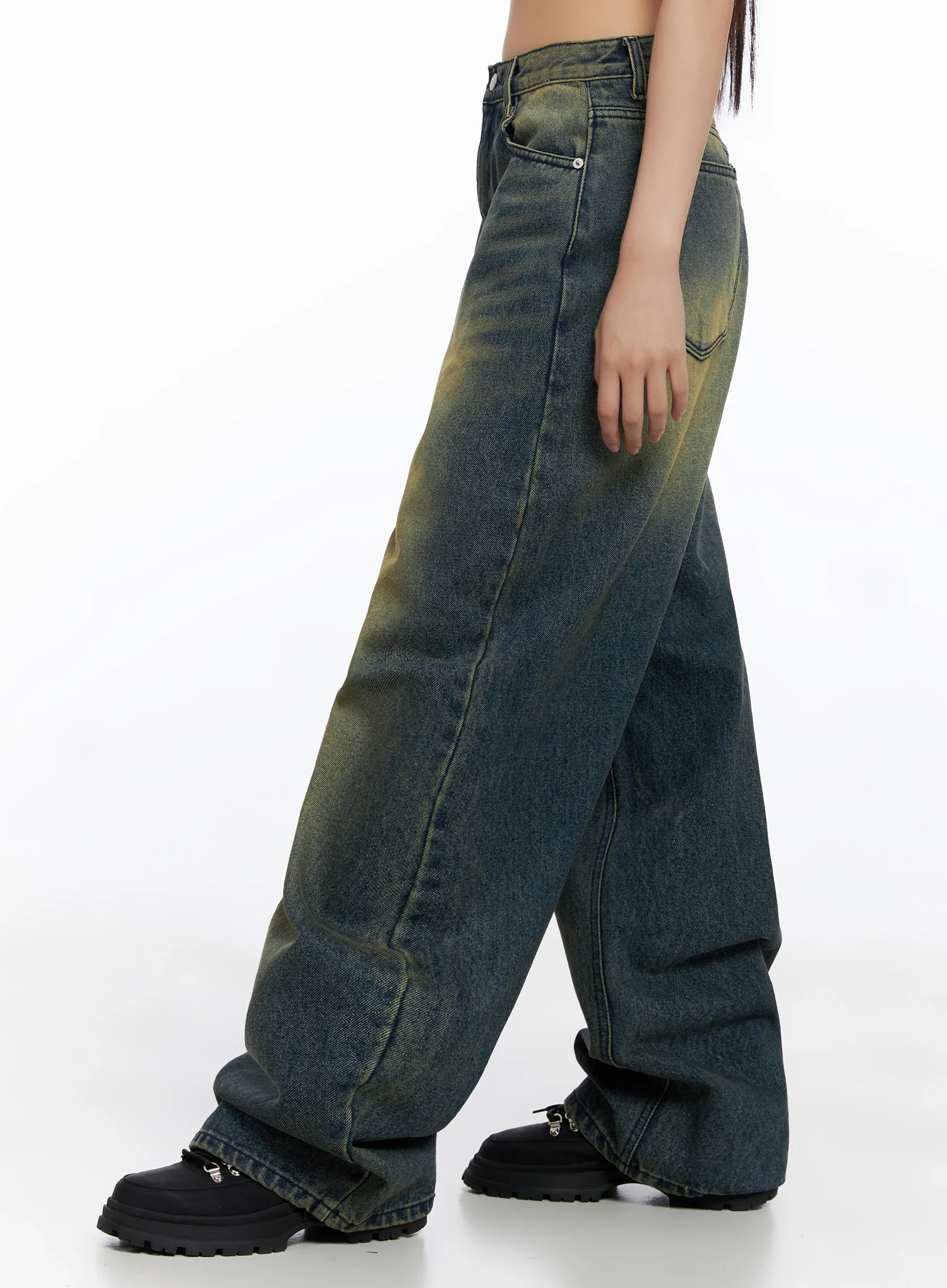 Elora Washed Baggy Jeans IS525 - Image 10