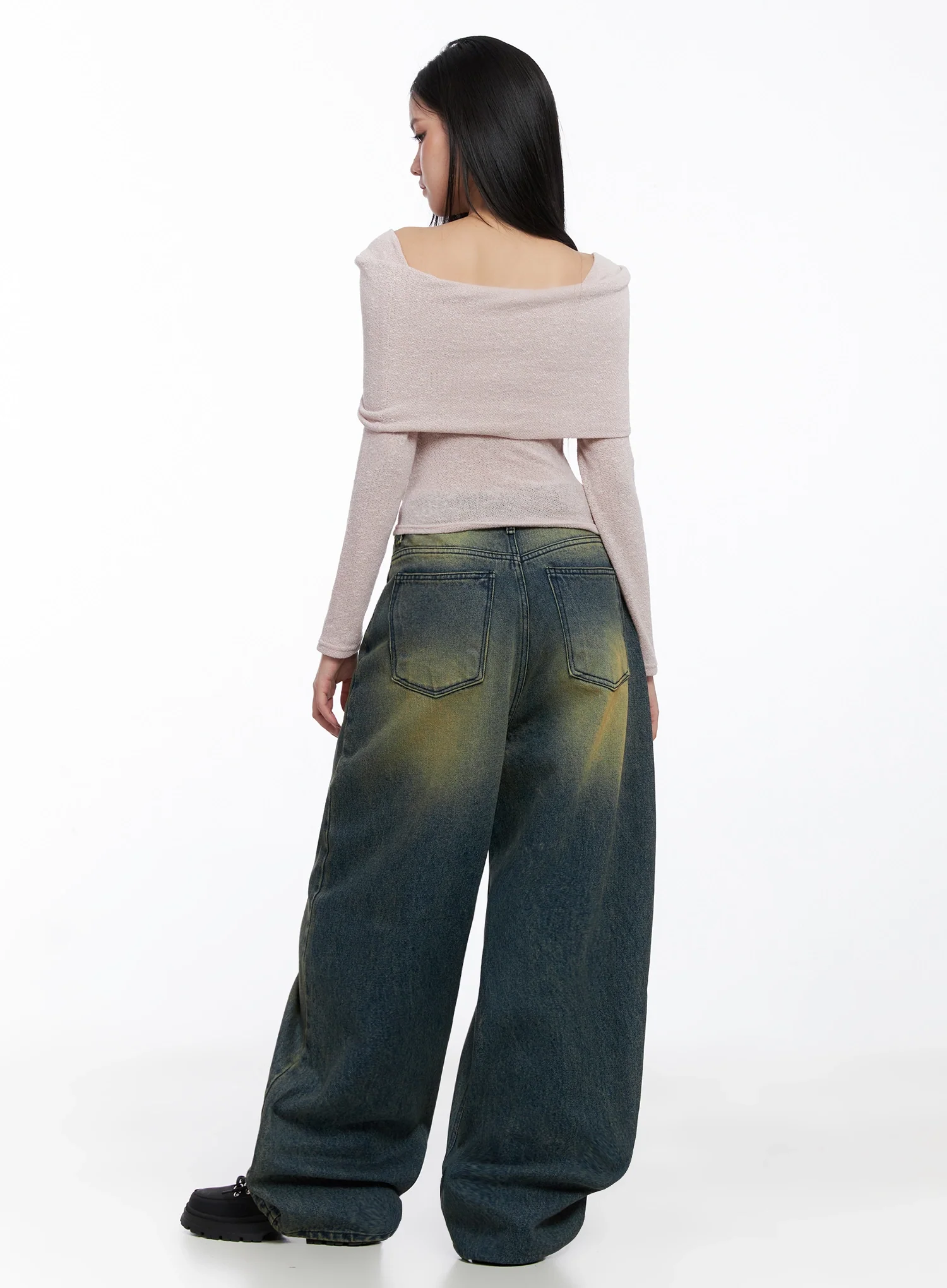 Elora Washed Baggy Jeans IS525 - Image 13