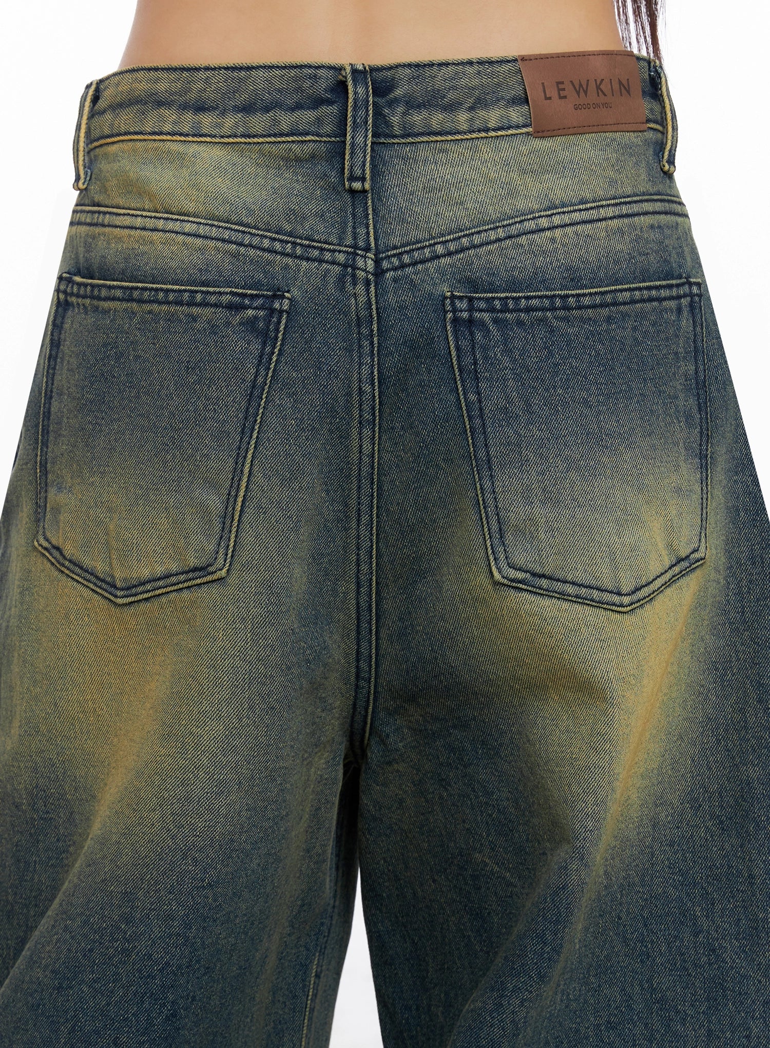 Elora Washed Baggy Jeans IS525 - Image 14