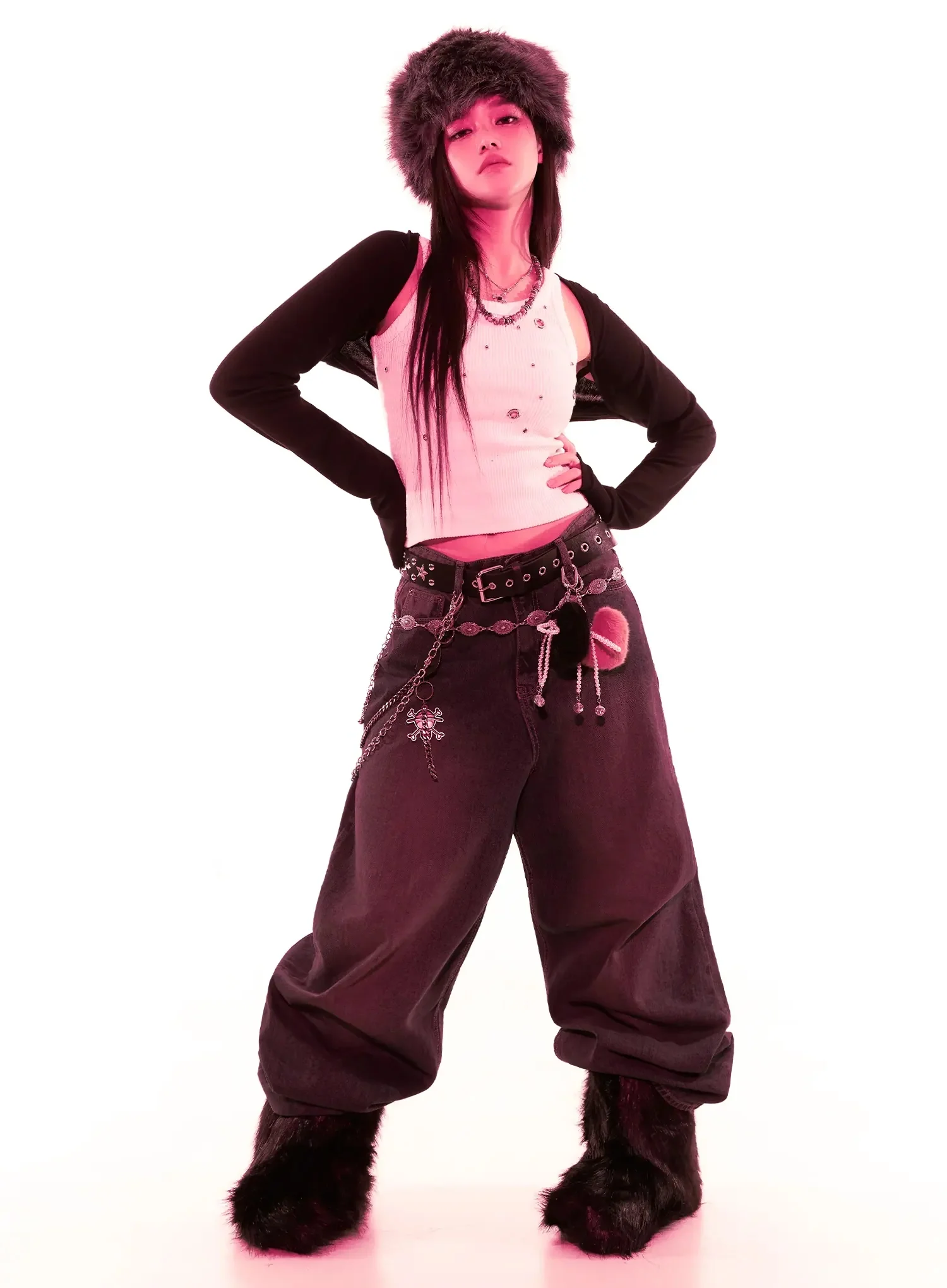 Elora Washed Baggy Jeans IS525 - Image 17