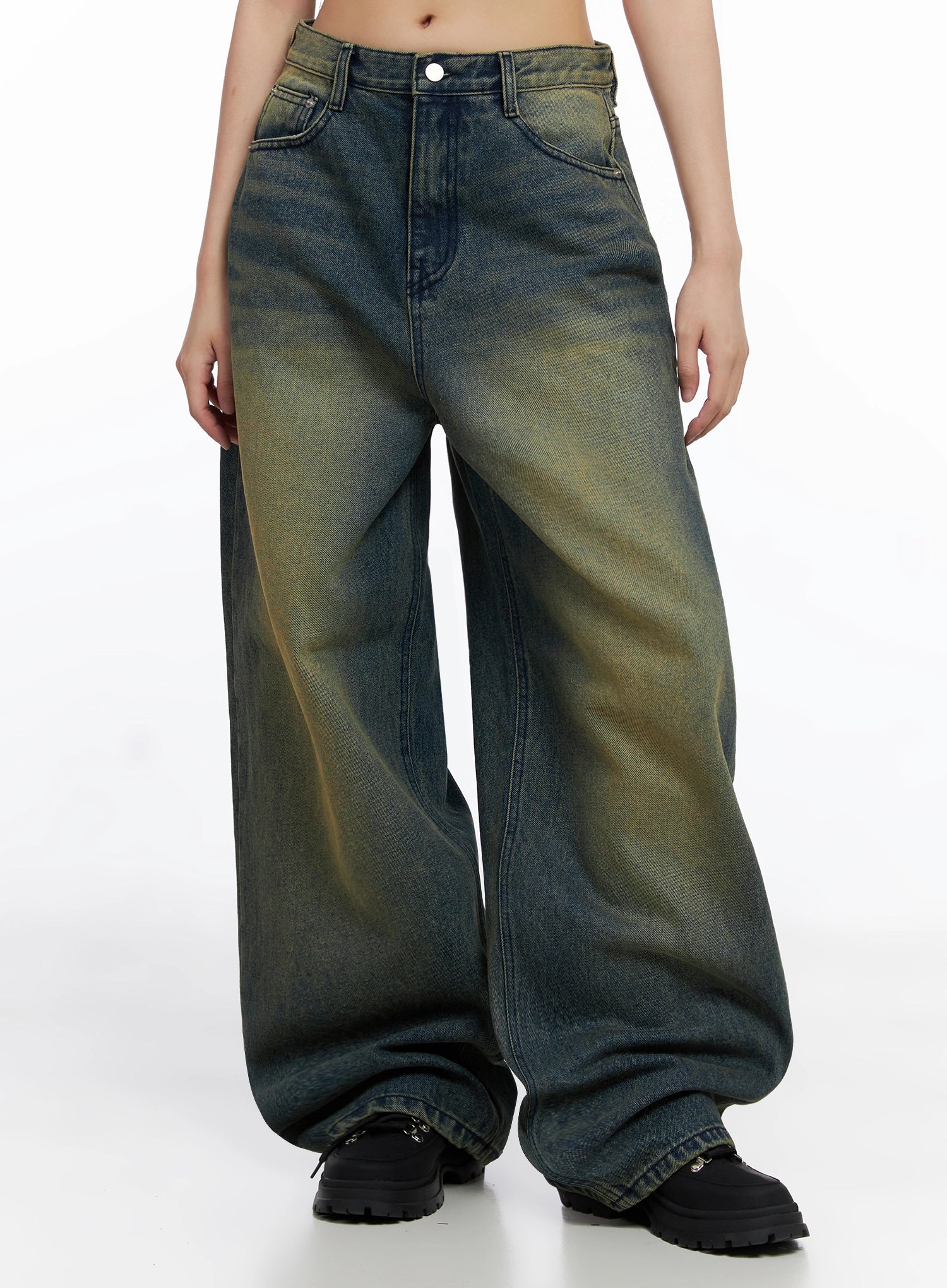Elora Washed Baggy Jeans IS525 - Image 6