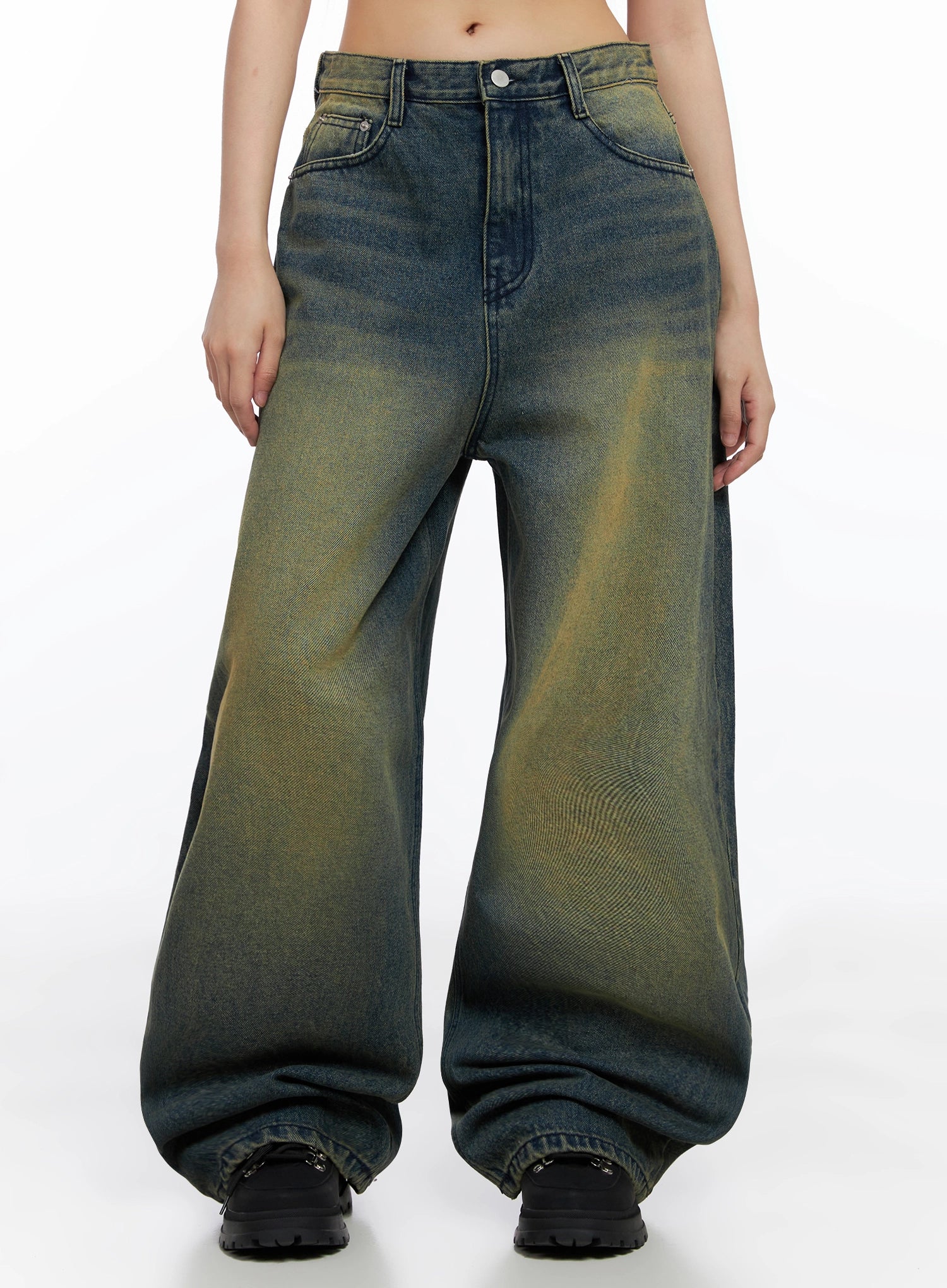 Elora Washed Baggy Jeans IS525 - Image 9