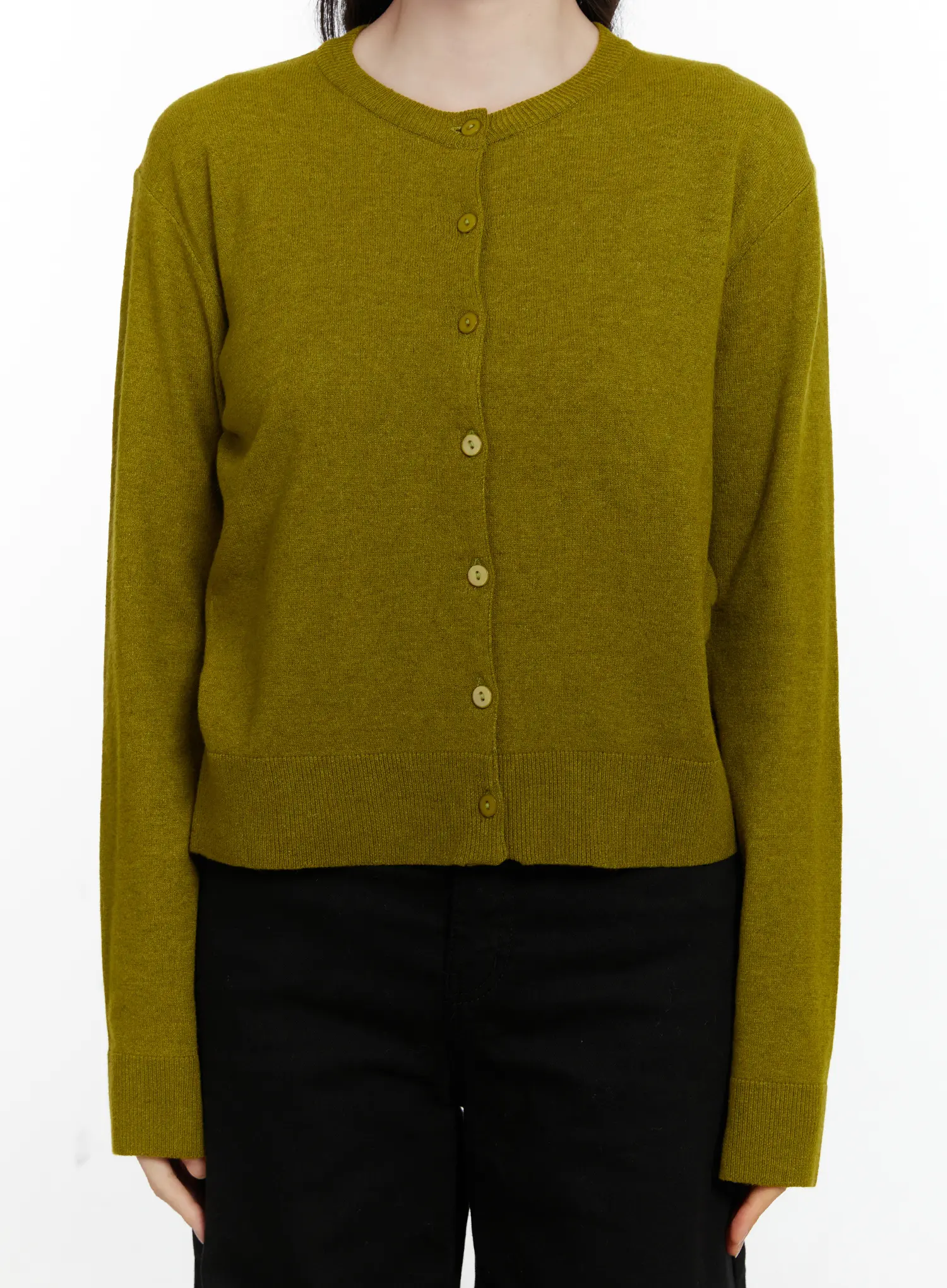 Essential Button-Up Knit Cardigan F502 - Image 4