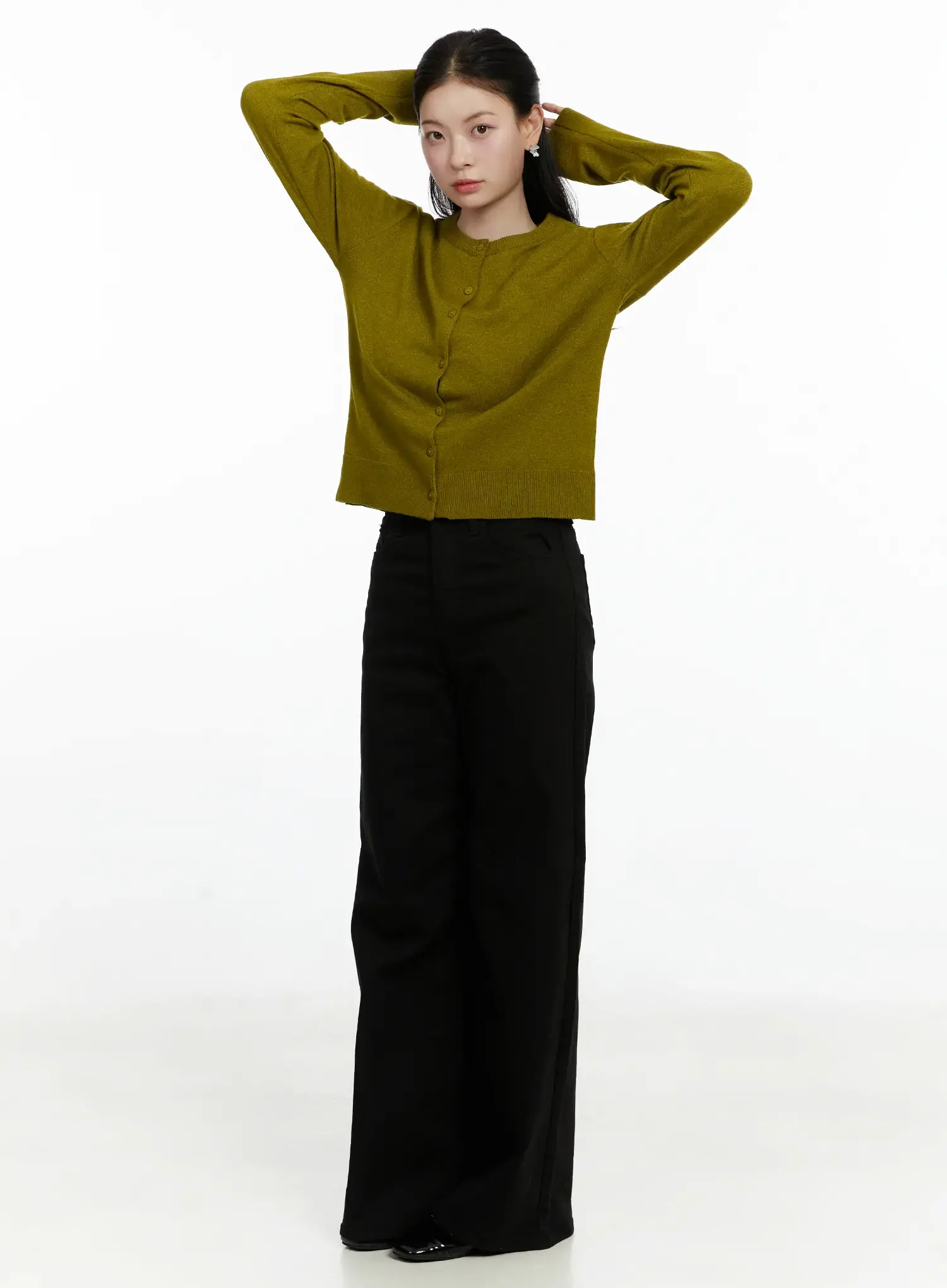 Essential Button-Up Knit Cardigan F502 - Image 6