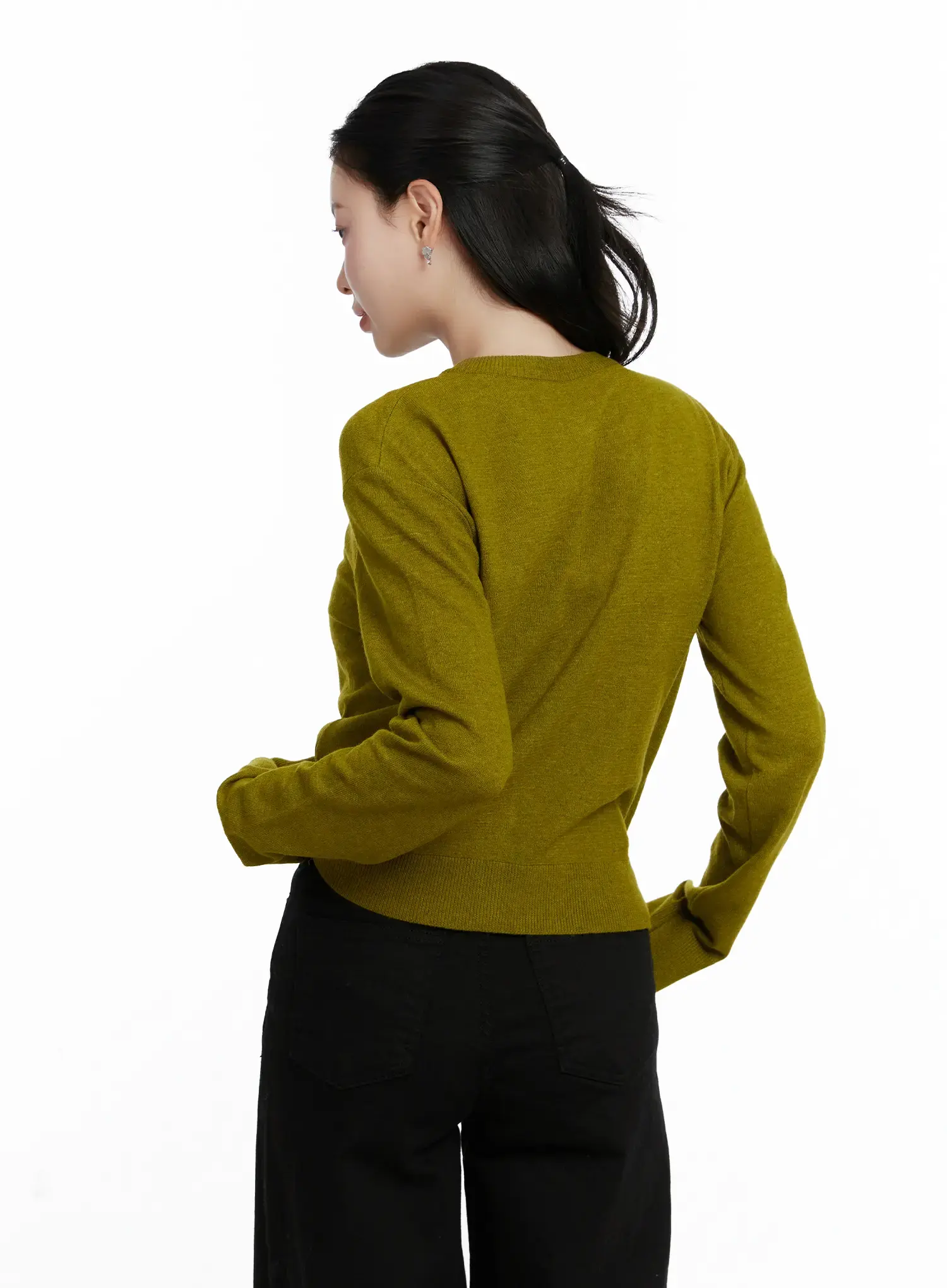 Essential Button-Up Knit Cardigan F502 - Image 7