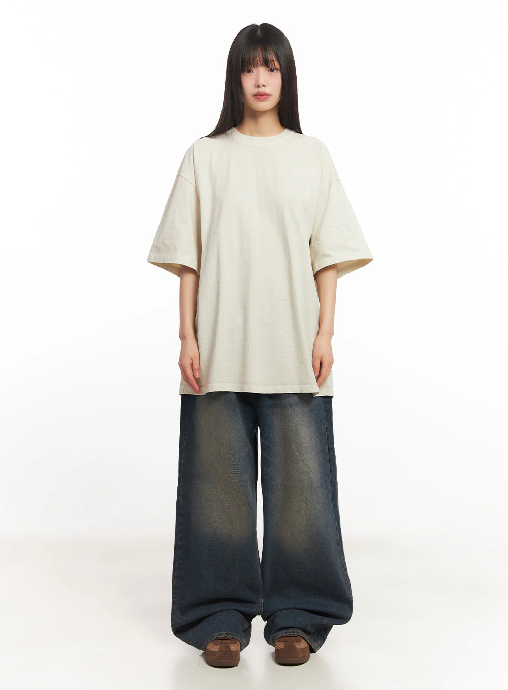 Essential Cotton Canvas Oversize T-Shirt IY502 - Image 4