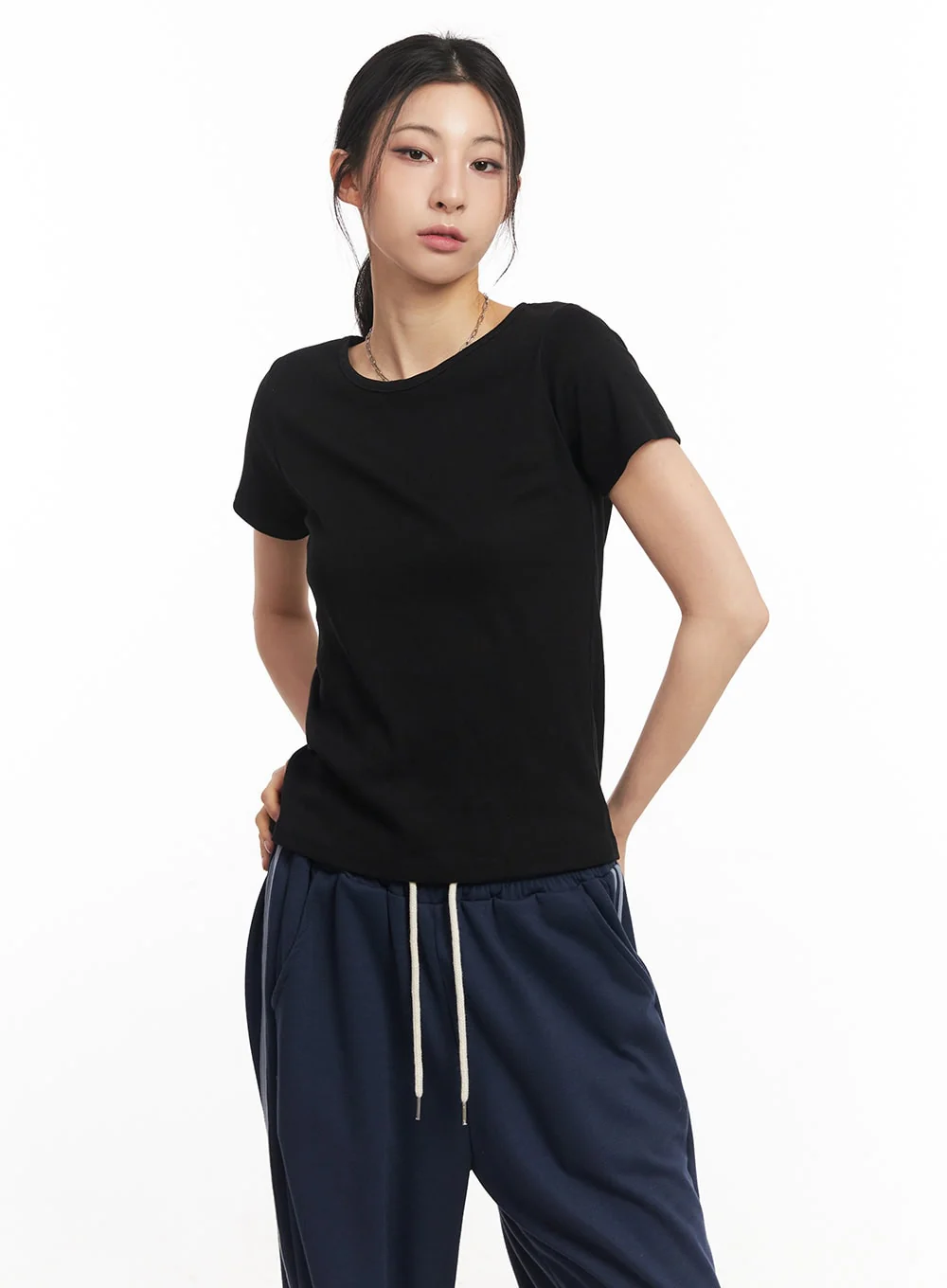 Essential Cotton U-Neck Top CA516 - Image 8