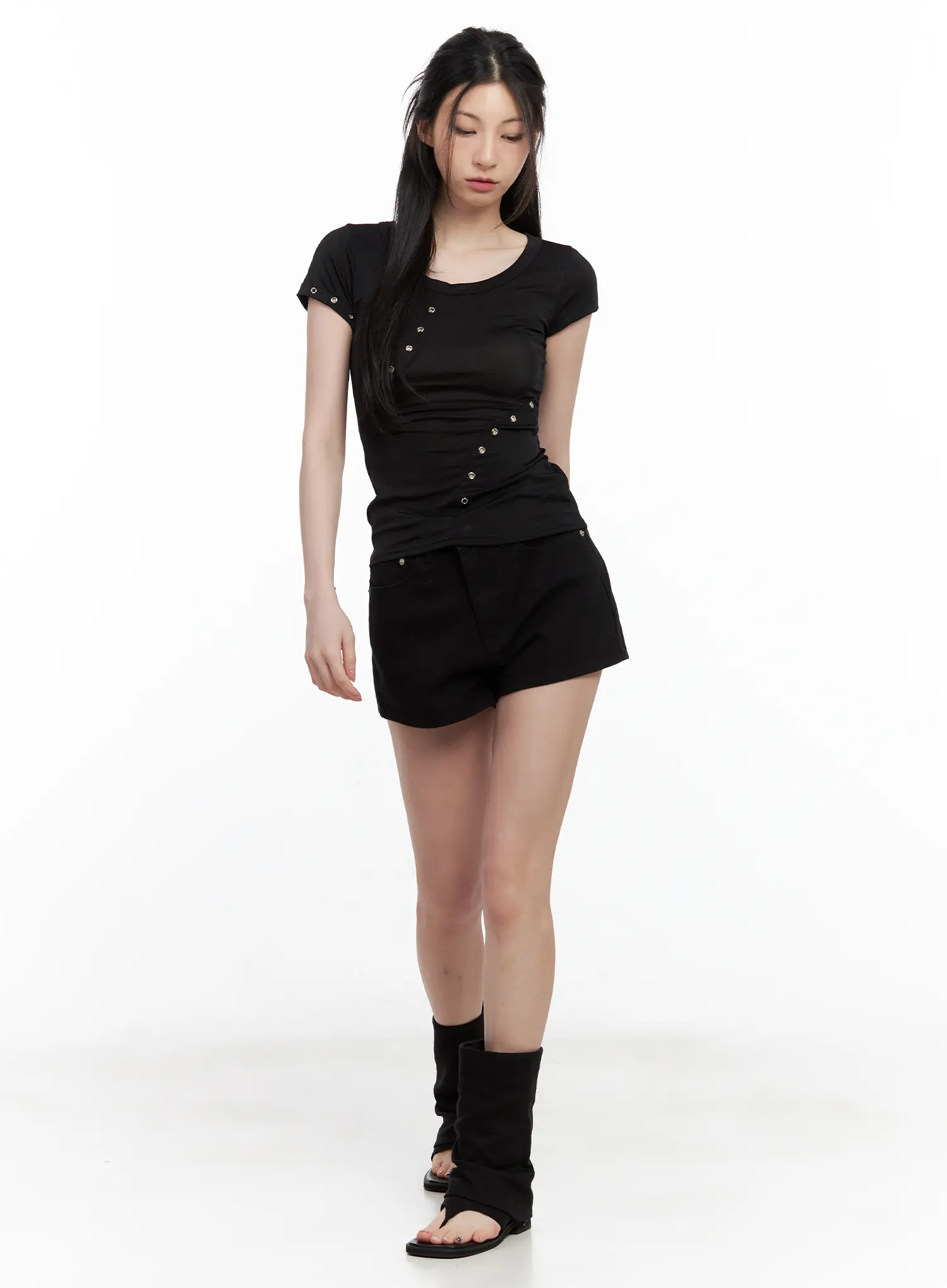 Essential High-Waist Cotton Shorts CL501 - Image 2