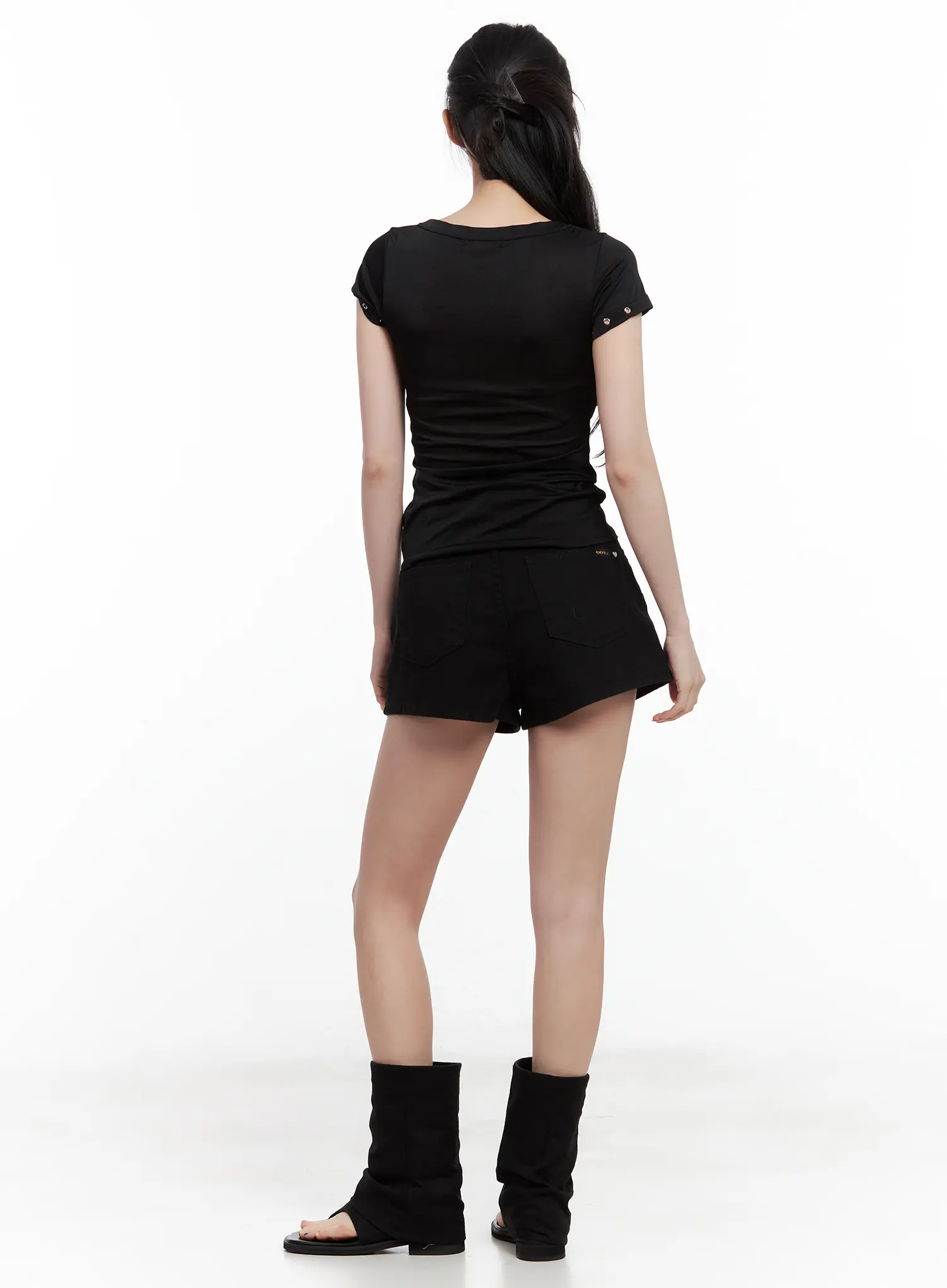 Essential High-Waist Cotton Shorts CL501 - Image 9