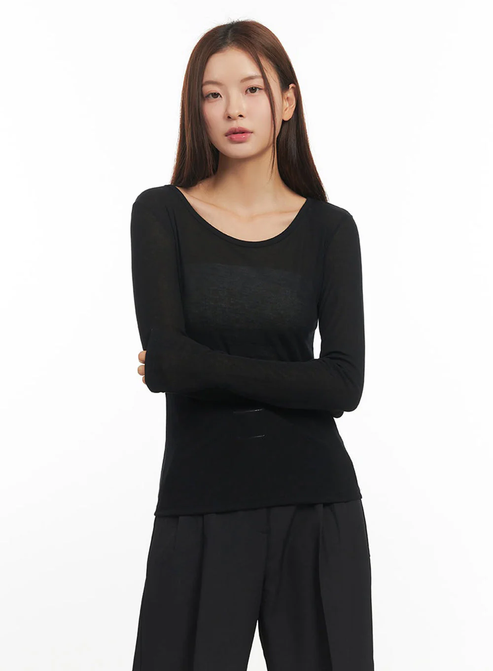 Essential Sheer Long-Sleeve Top IM524 - Image 7