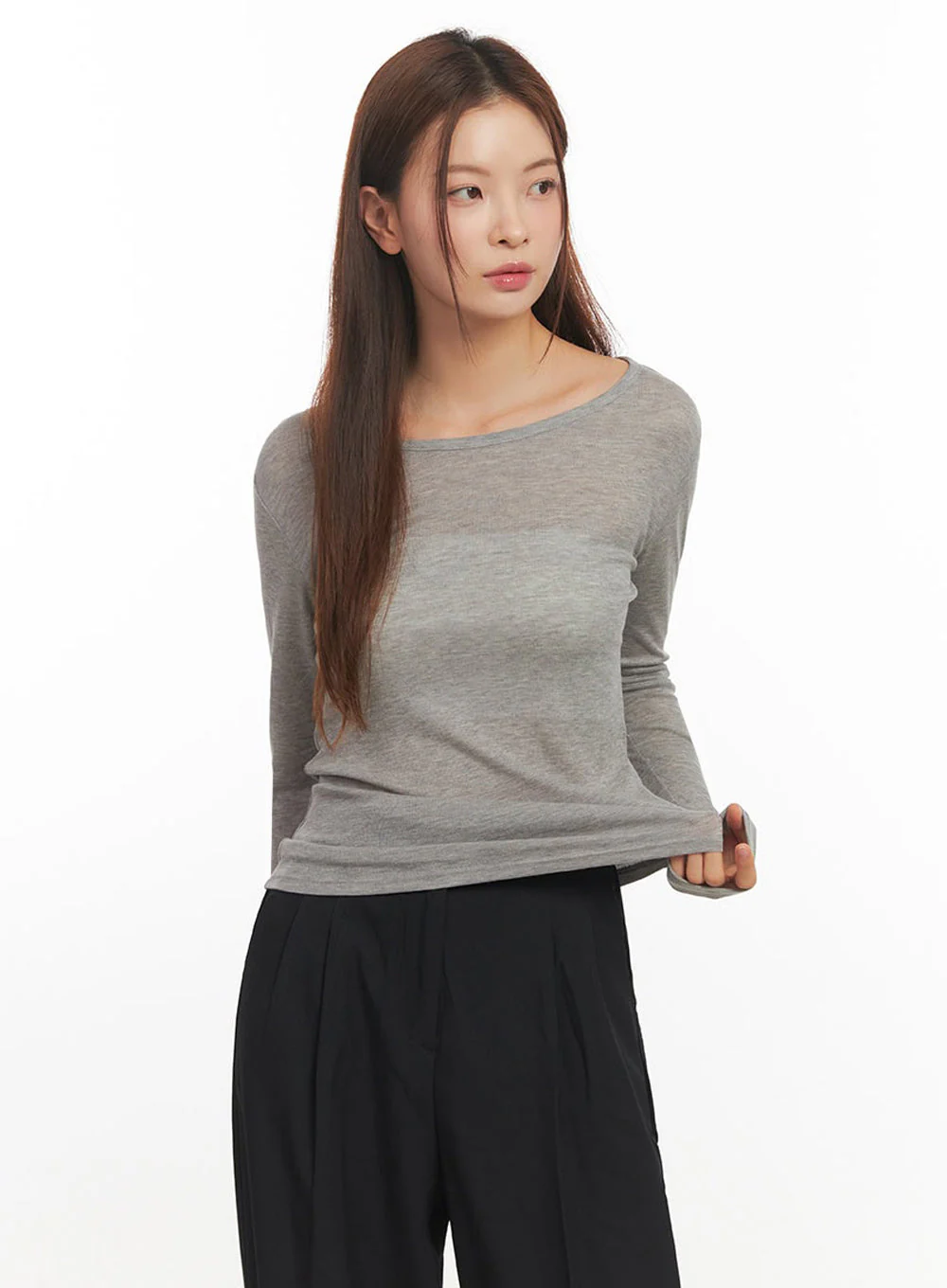 Essential Sheer Long-Sleeve Top IM524 - Image 9