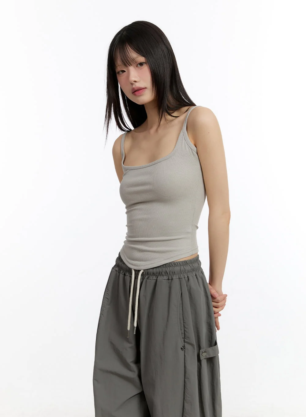 Essential Square-Neck Cami Crop Top CA509 - Image 2