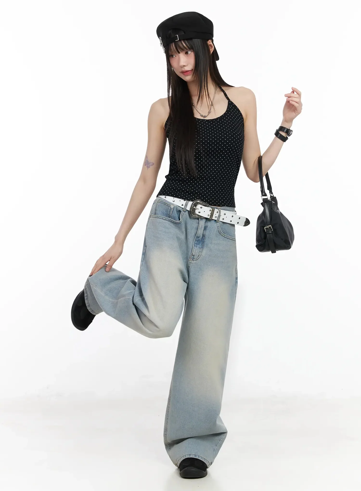 Eugenia Wide Leg Washed Jeans IM523 - Image 15