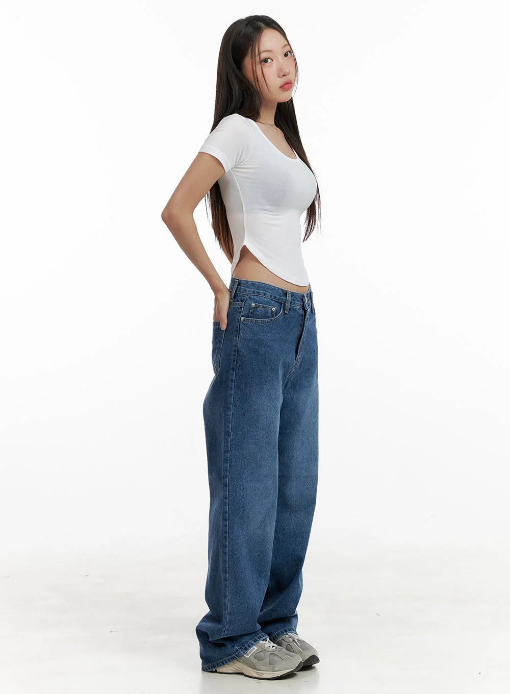 Eva Blue Washed Baggy Jeans CL431 - Image 3
