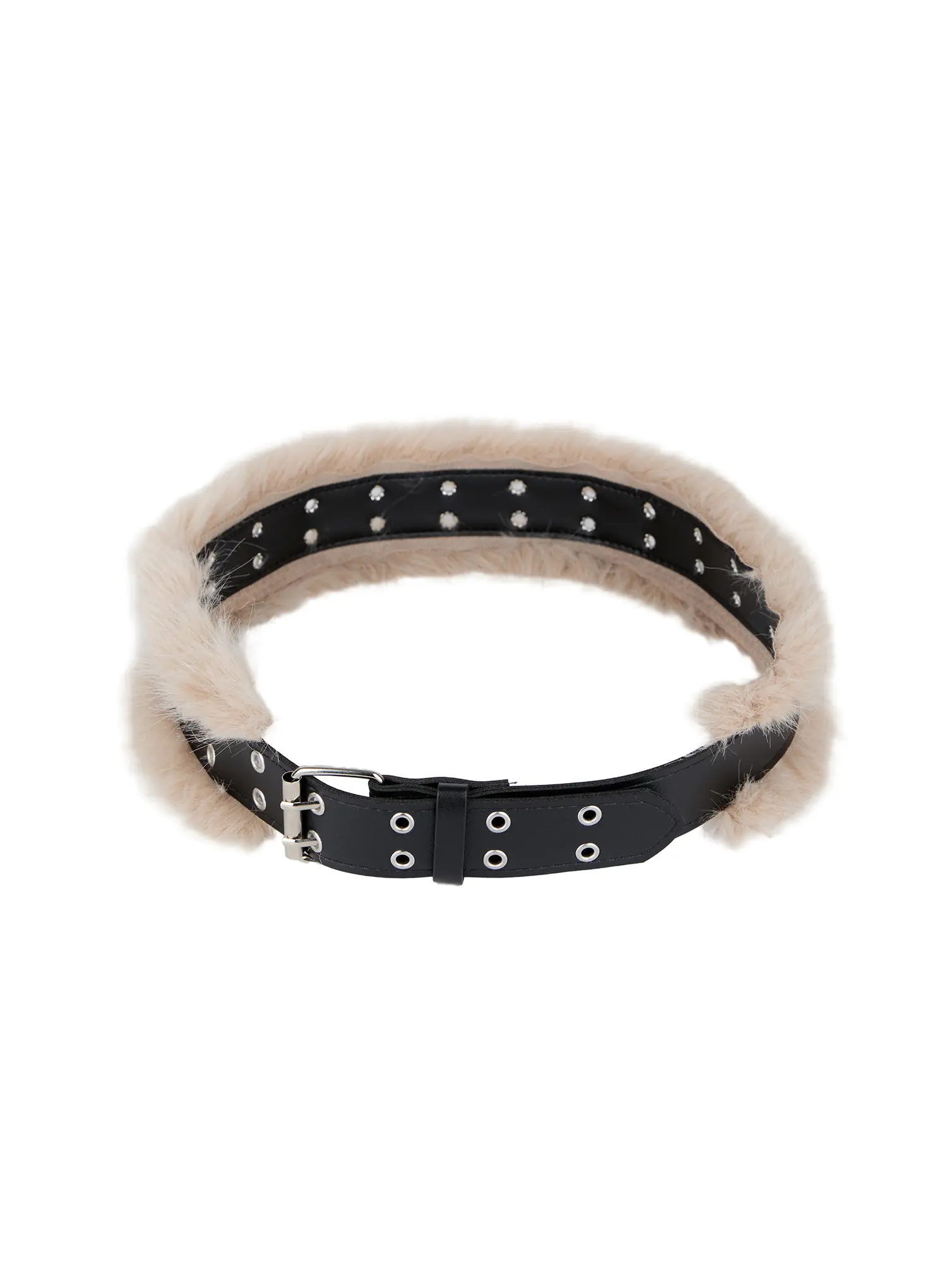 Faux Fur Eyelet Belt CN524 - Image 6