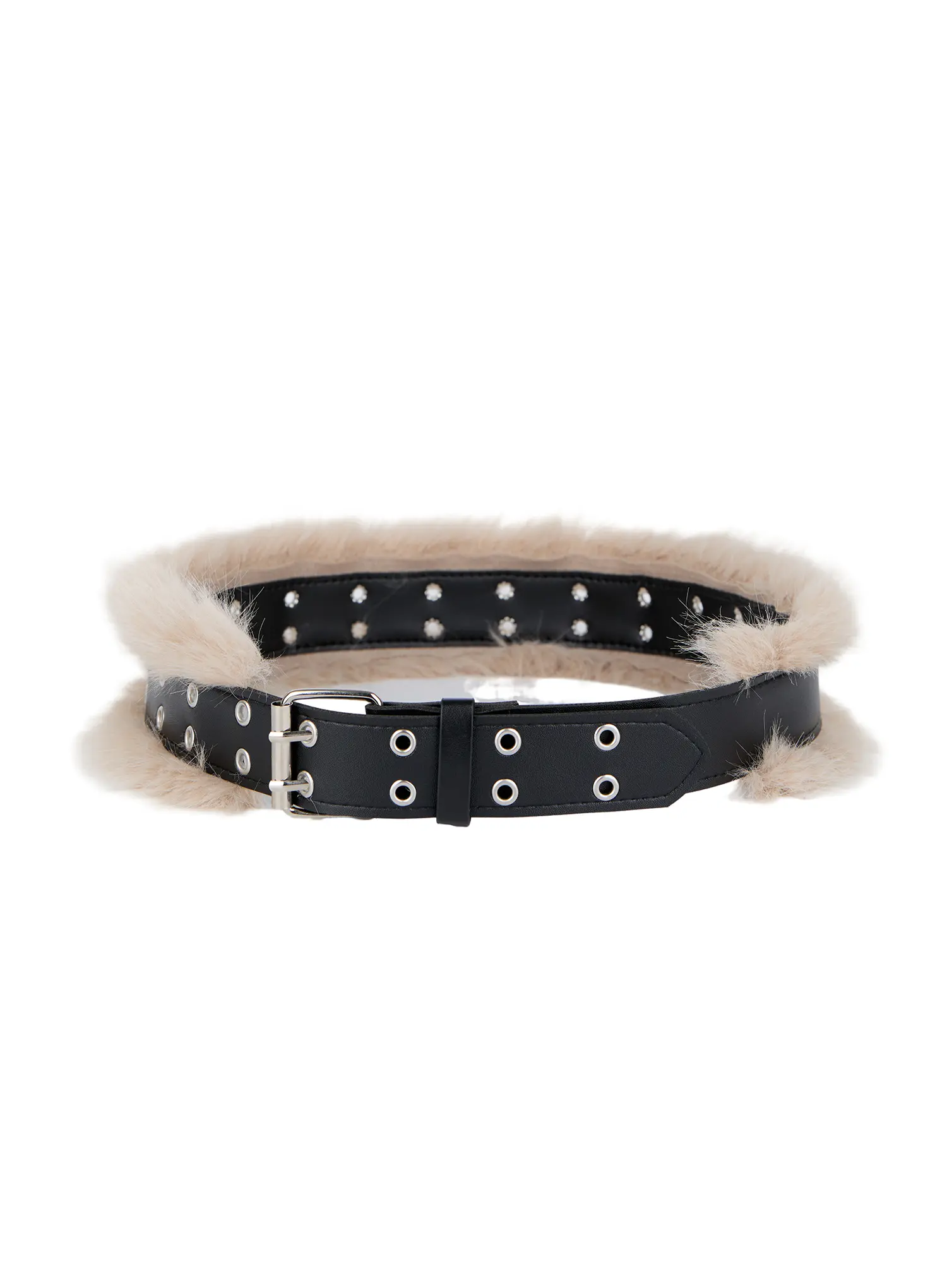 Faux Fur Eyelet Belt CN524 - Image 7
