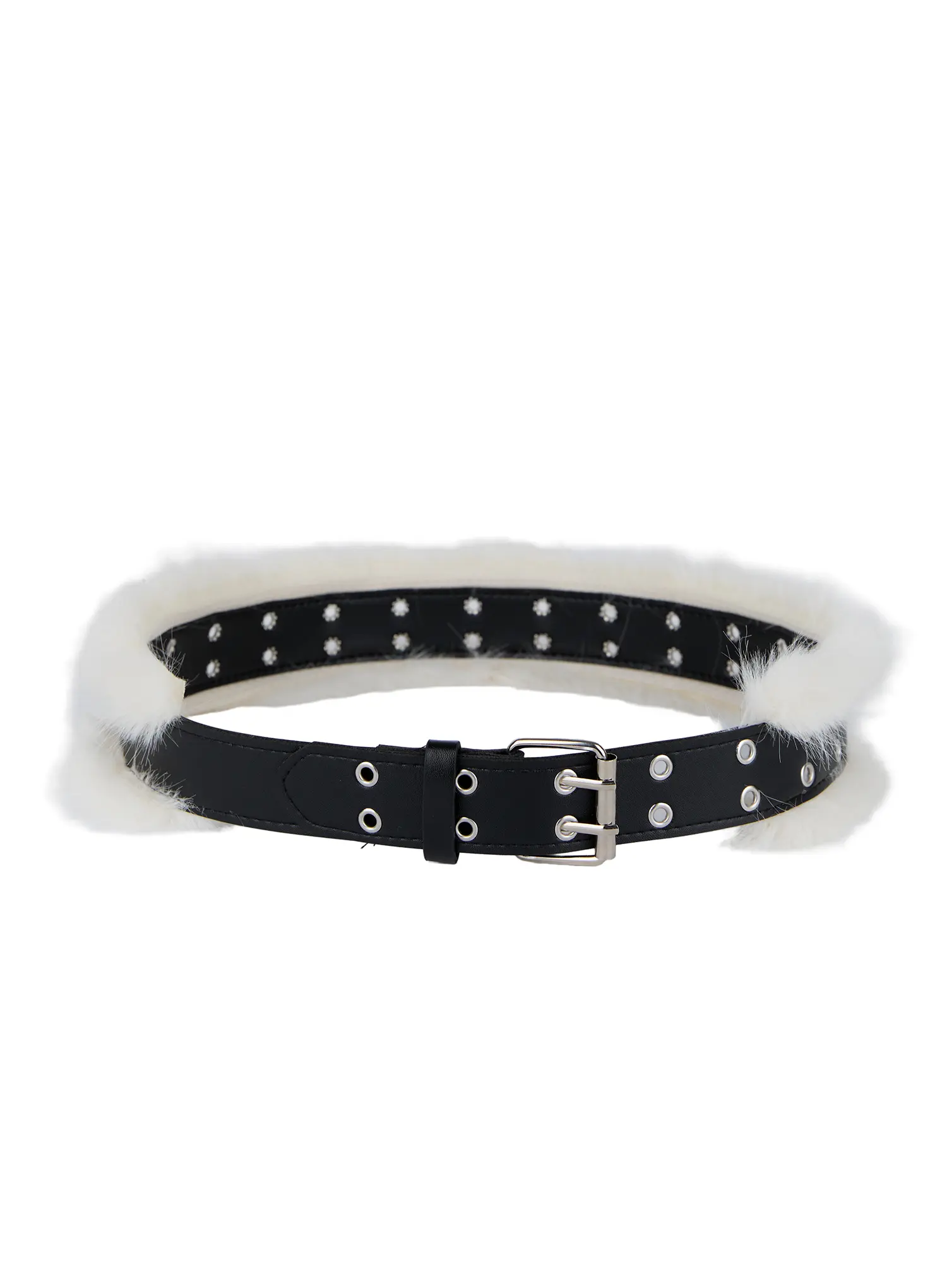 Faux Fur Eyelet Belt CN524 - Image 8