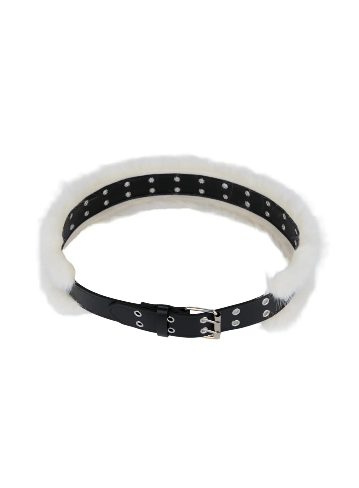 Faux Fur Eyelet Belt CN524 - Image 9