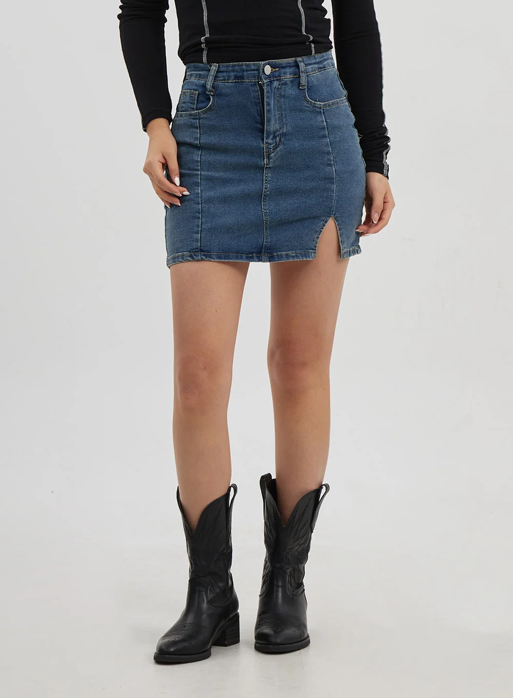 Faux Fur Two Button Cropped Cardigan CJ325 - Image 14