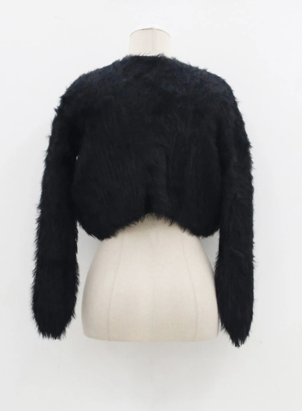 Faux Fur Two Button Cropped Cardigan CJ325 - Image 22