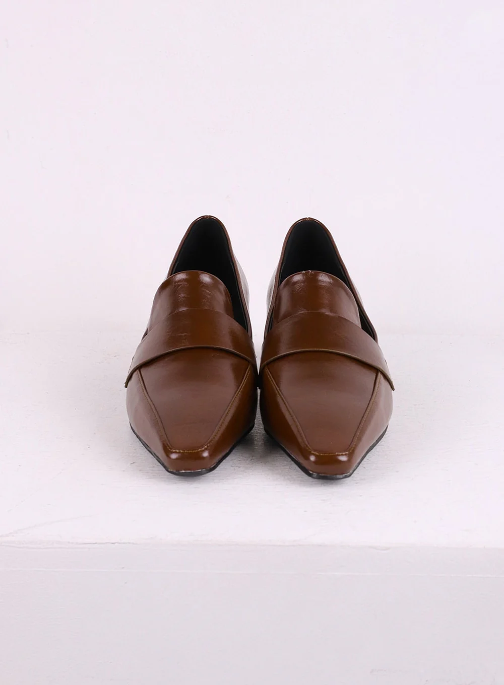 Faux Leather Loafer Pumps CJ426 - Image 10