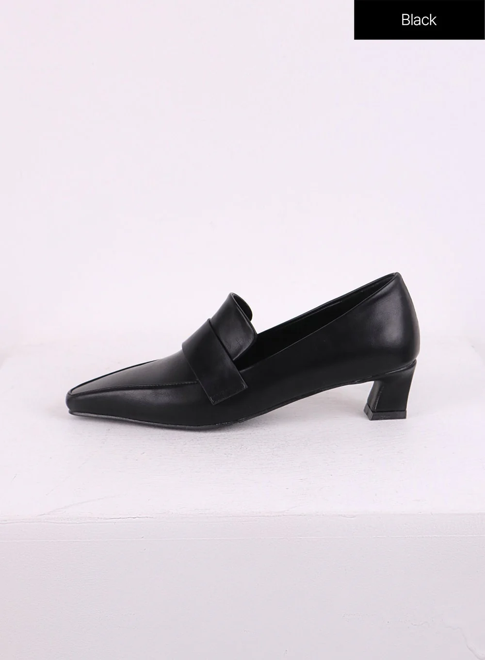 Faux Leather Loafer Pumps CJ426 - Image 7