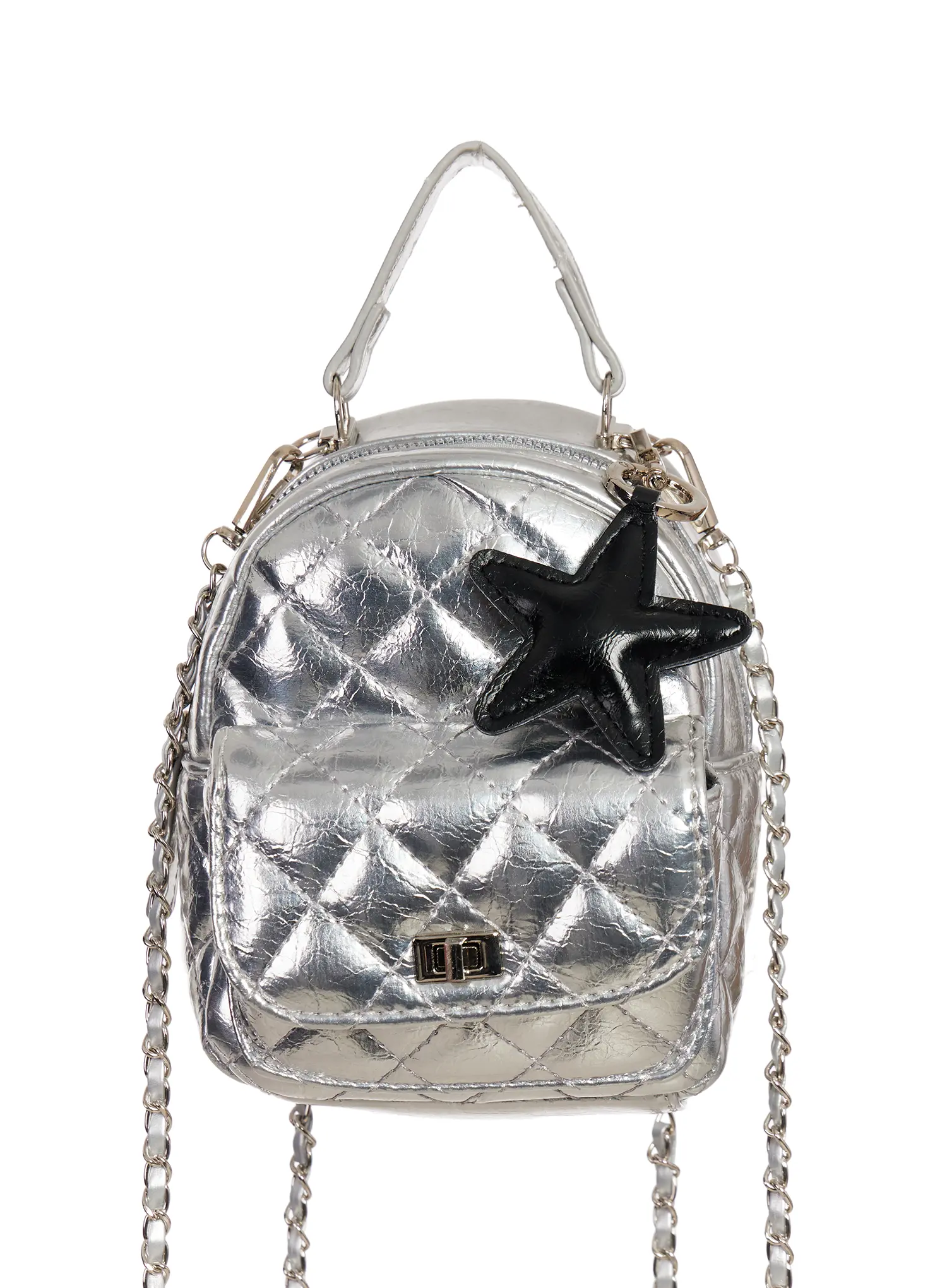 Faux Leather Star Keyring IM527 - Image 2