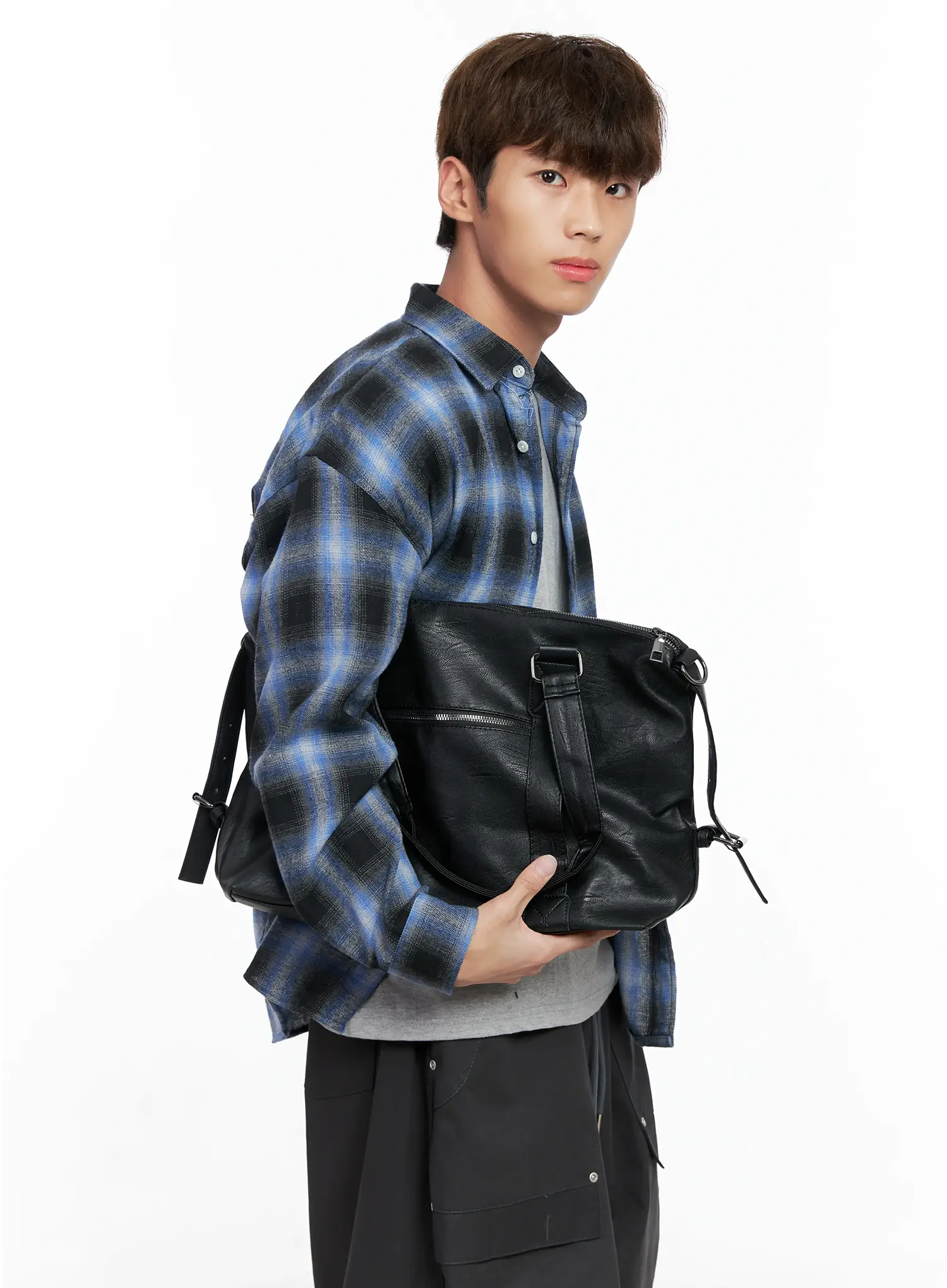 Faux Leather Tote Bag IO506 - Image 7