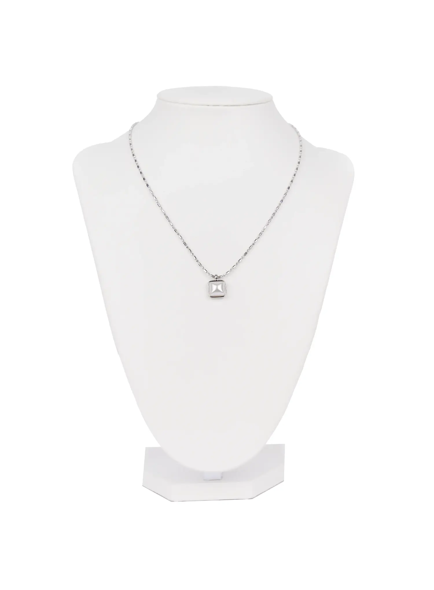 Faux-Pearl Layered Necklace  IN510 - Image 7
