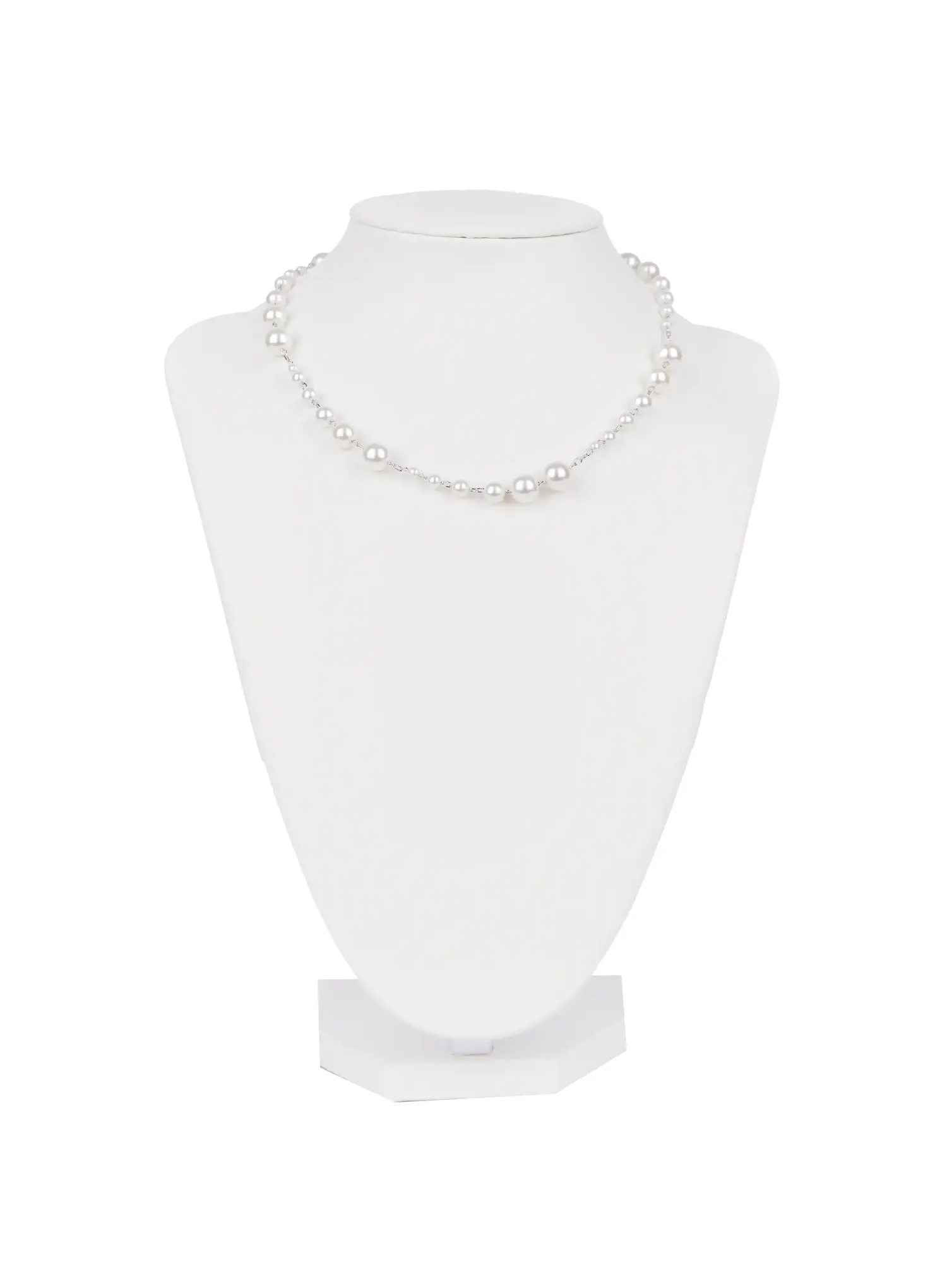 Faux-Pearl Layered Necklace  IN510 - Image 8