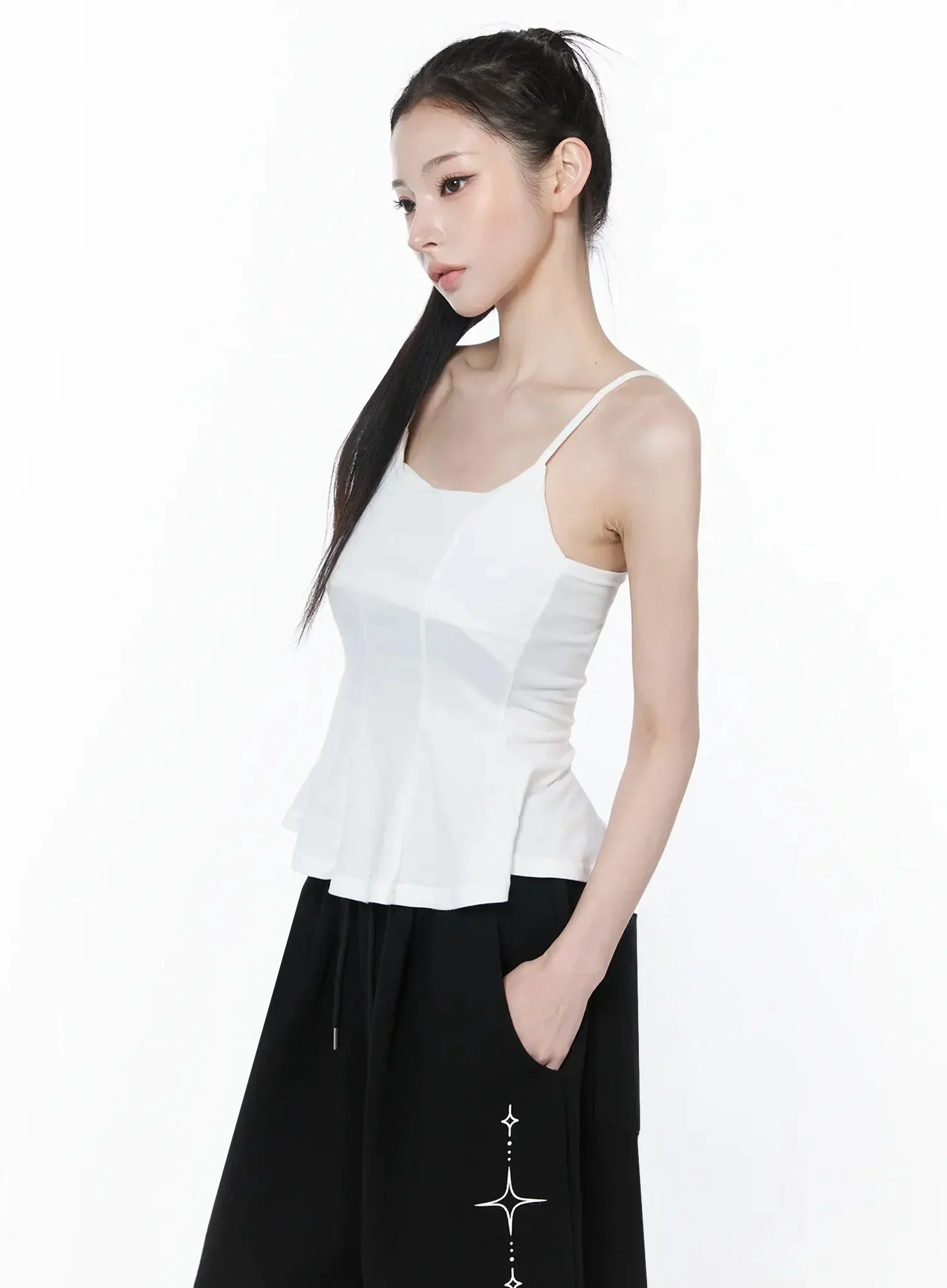 Flare Cami Peplum Top IY515 - Image 7